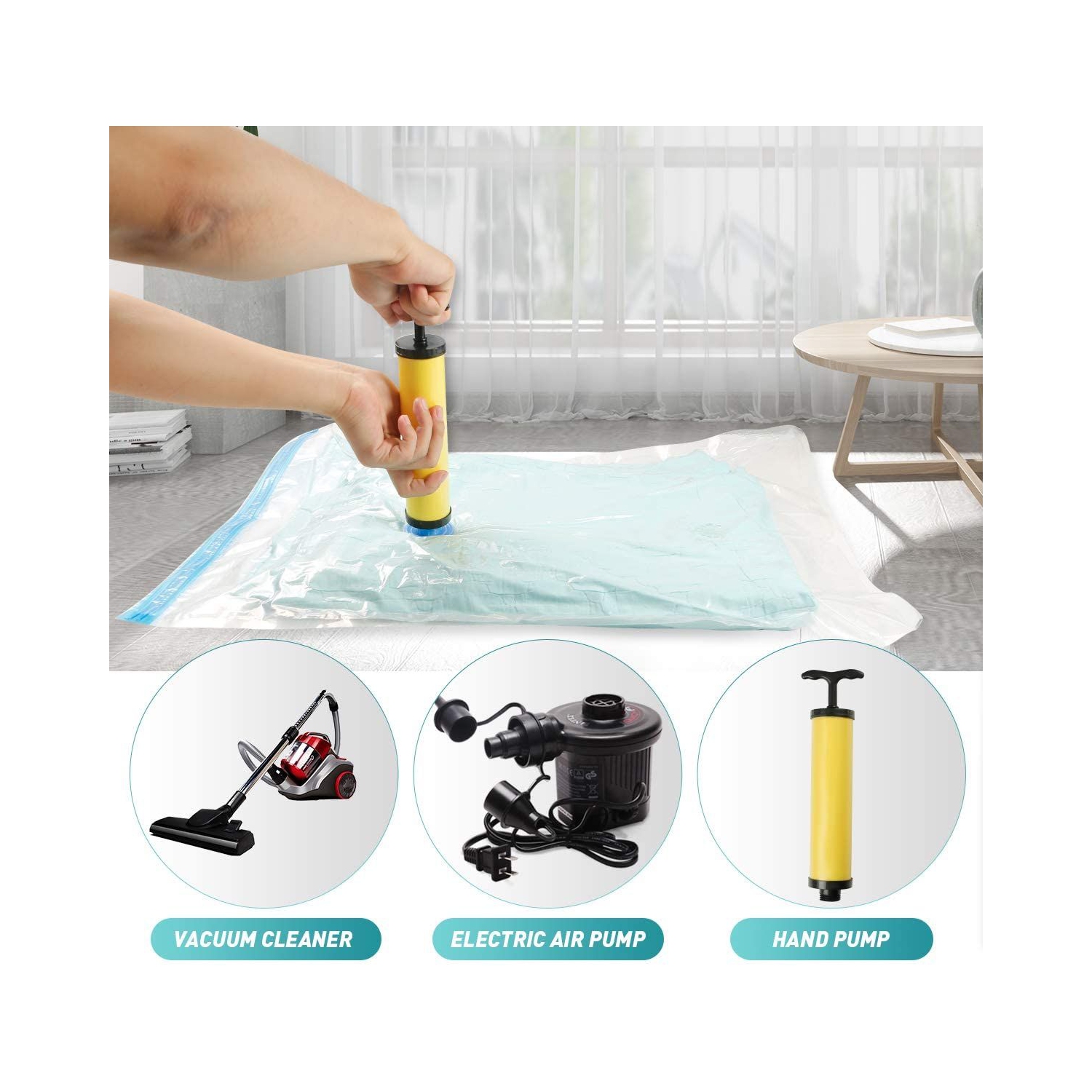 Sacs de rangement réutilisables de qualité supérieure ISTAR Économisez 80 % plus d’espace de rangement. Sacs étanches sous vide avec soupape à double