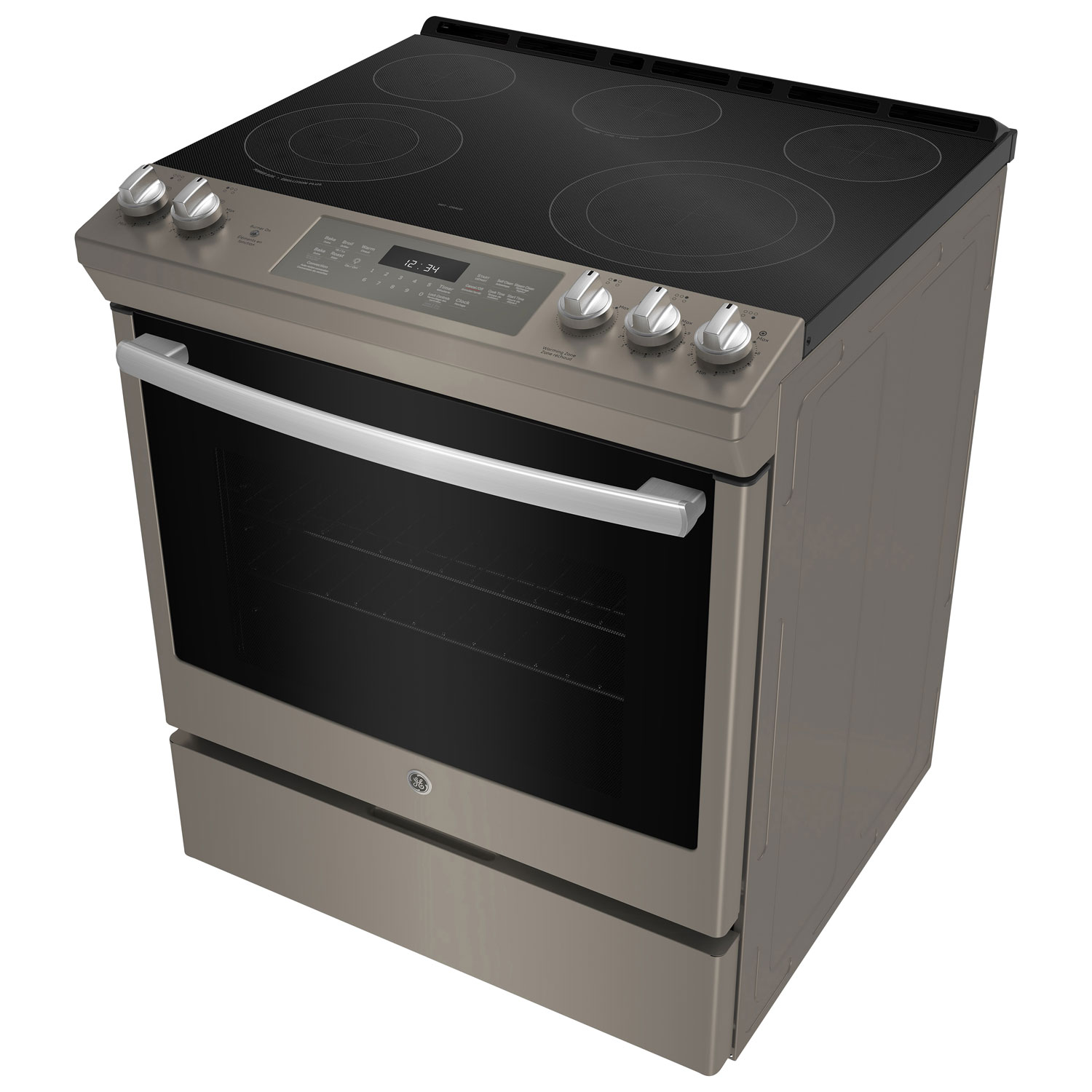 GE 30" 5.3 Cu. Ft. True Convection 5-Element Slide-In Electric Range - Slate