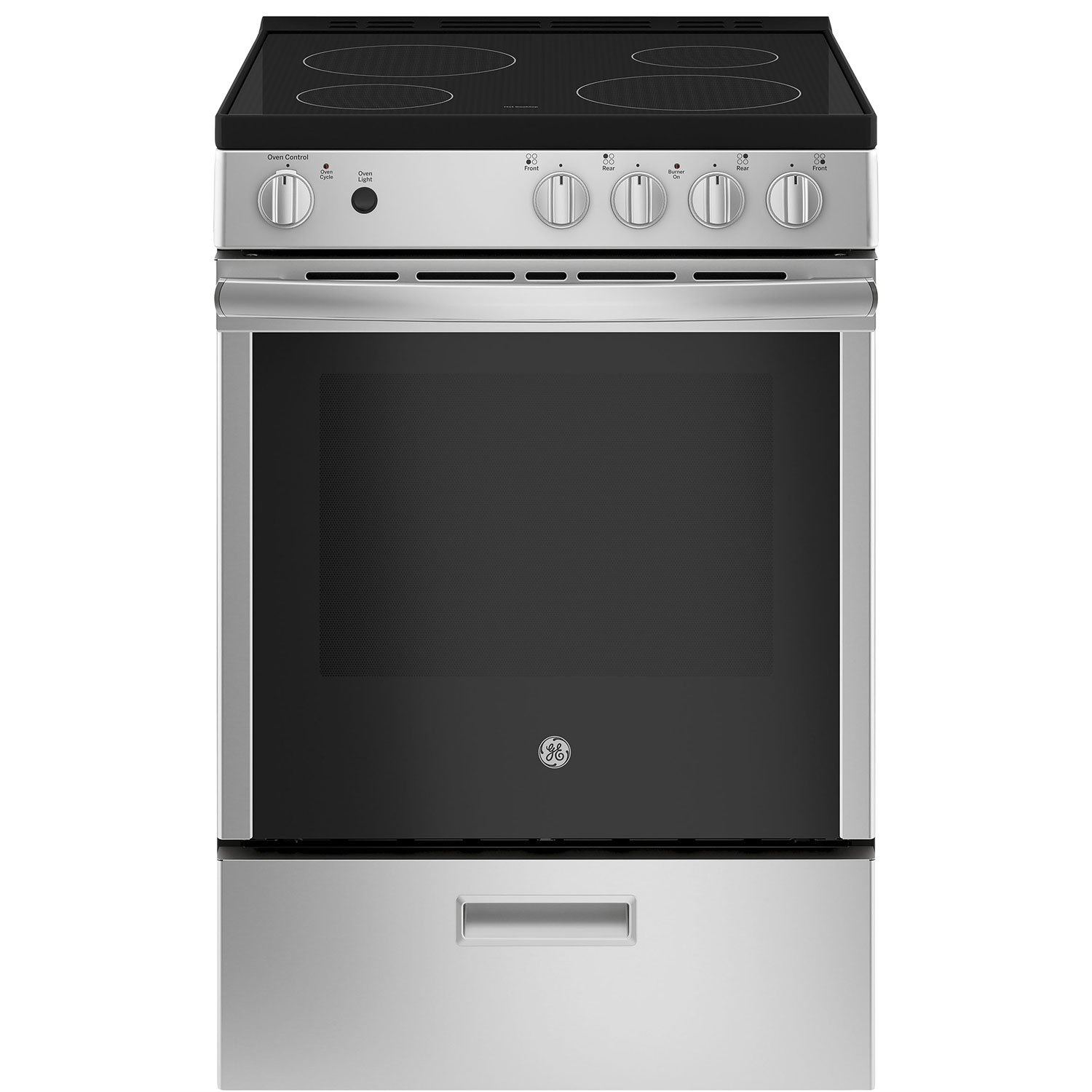 GE 24" 2.9 Cu. Ft. Freestanding Electric Range (JCAS640RMSS) - Stainless Steel