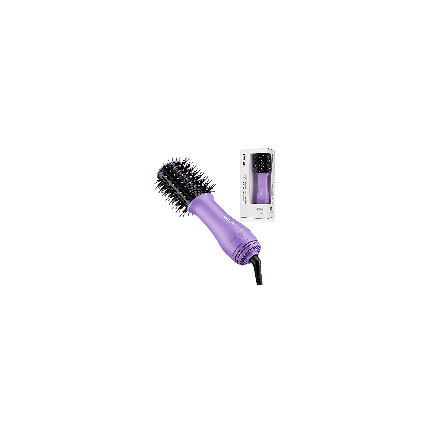 Izutech Mini Brosse Séchoir 2-en-1 Mauve