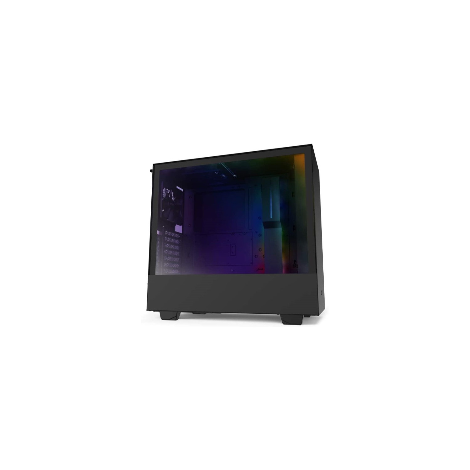 NZXT H510i - CA-H510i-B1 - Compact ATX Mid-Tower PC Gaming Case - Front I/O USB Type-C Port - Tempered Glass Side Panel - Integrated RGB Lighting - Black