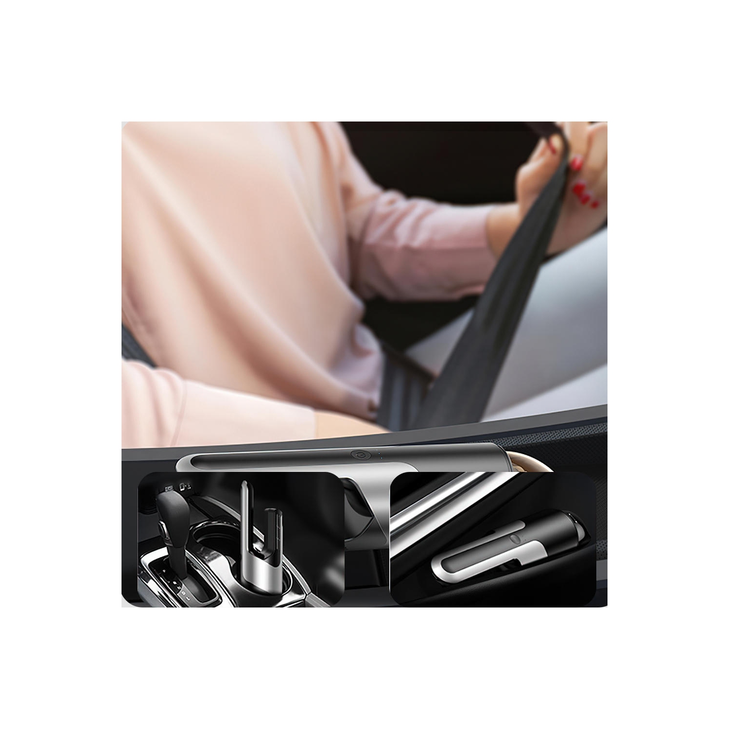 5.3k Pa Mini aspirateur de voiture portable 120 ml 80 w avec batterie rechargeable 4000 mAh - PrimeCables®