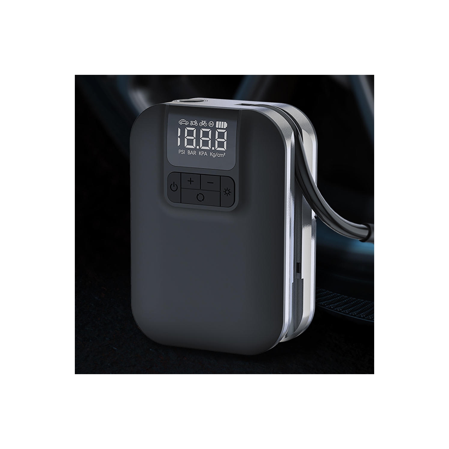 Affichage numérique et contrôle intelligent de la pompe à air électrique portable avec batterie rechargeable de 5 000 mAh, en 4 unités