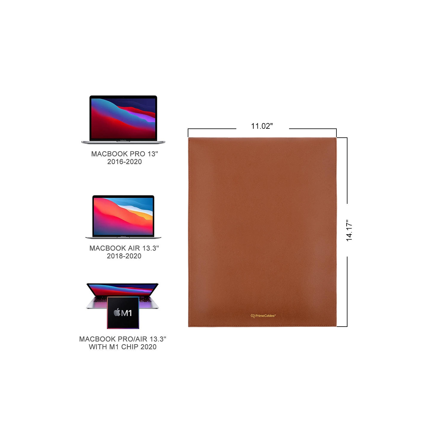 Ultra Slim PU Leather waterproof Computer Task Laptop Bags Sleeve for 13-inch MacBook - PrimeCables®(also can be a mouse pad)