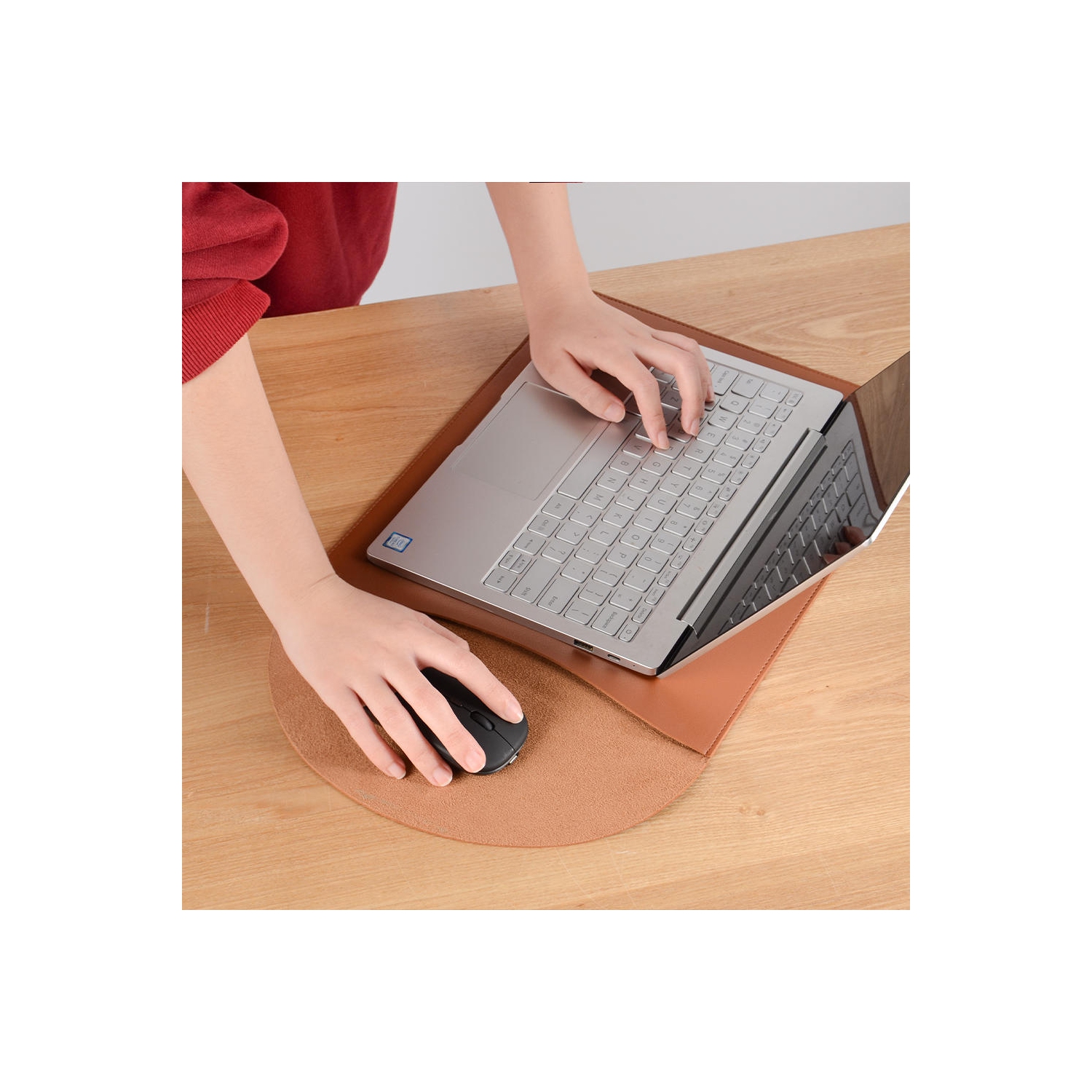 Ultra Slim PU Leather waterproof Computer Task Laptop Bags Sleeve for 13-inch MacBook - PrimeCables®(also can be a mouse pad)