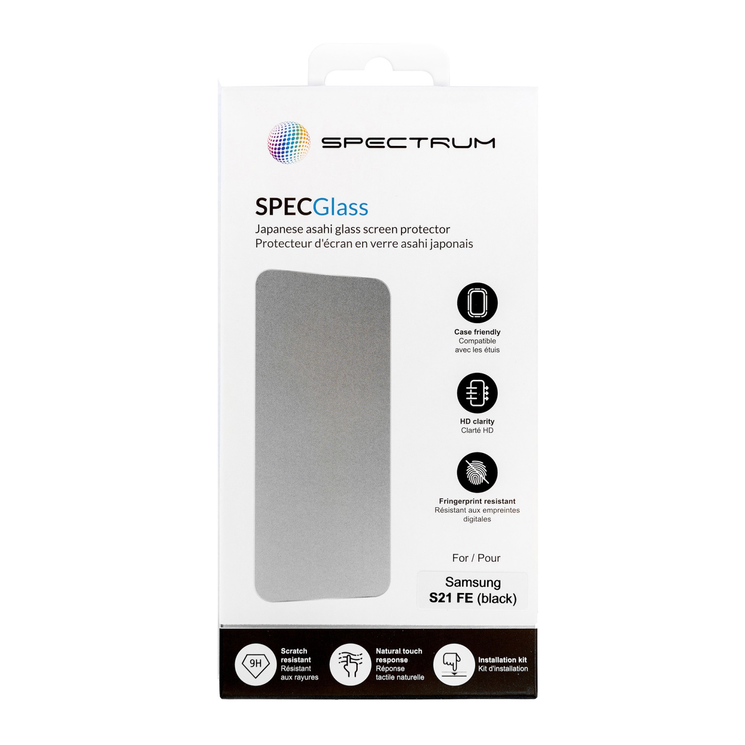 Étui rigide ajusté en plastique pour Galaxy S21 FE 5G de SPECTRUM SPECGlass – translucide