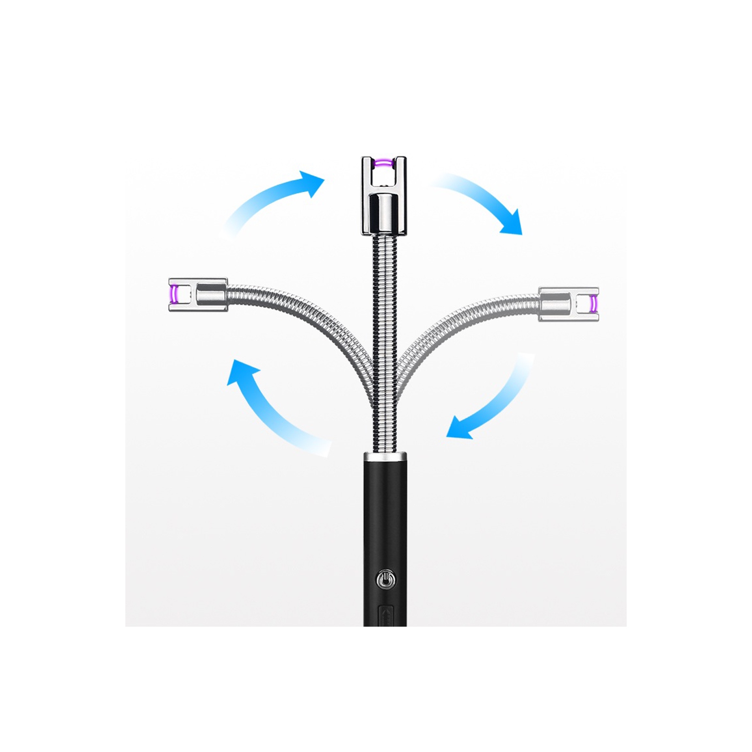 Briquet électrique rechargeable USB Arc Candle d’Arolly, col flexible résistant au vent pour cuisiner au barbecue de camping