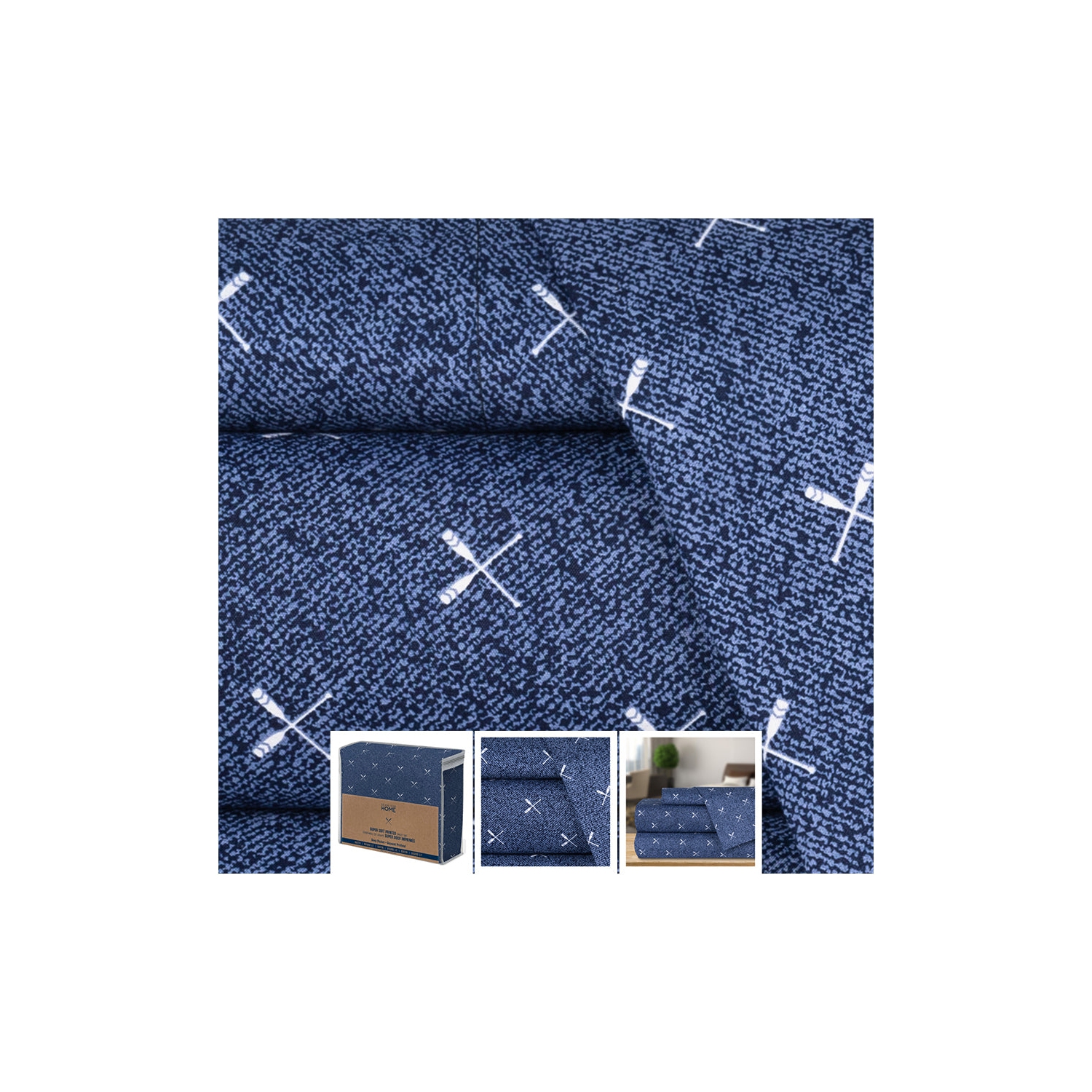 Bebelelo Paddles Rustic Cottage Twin Bed Sheet Set of 3
