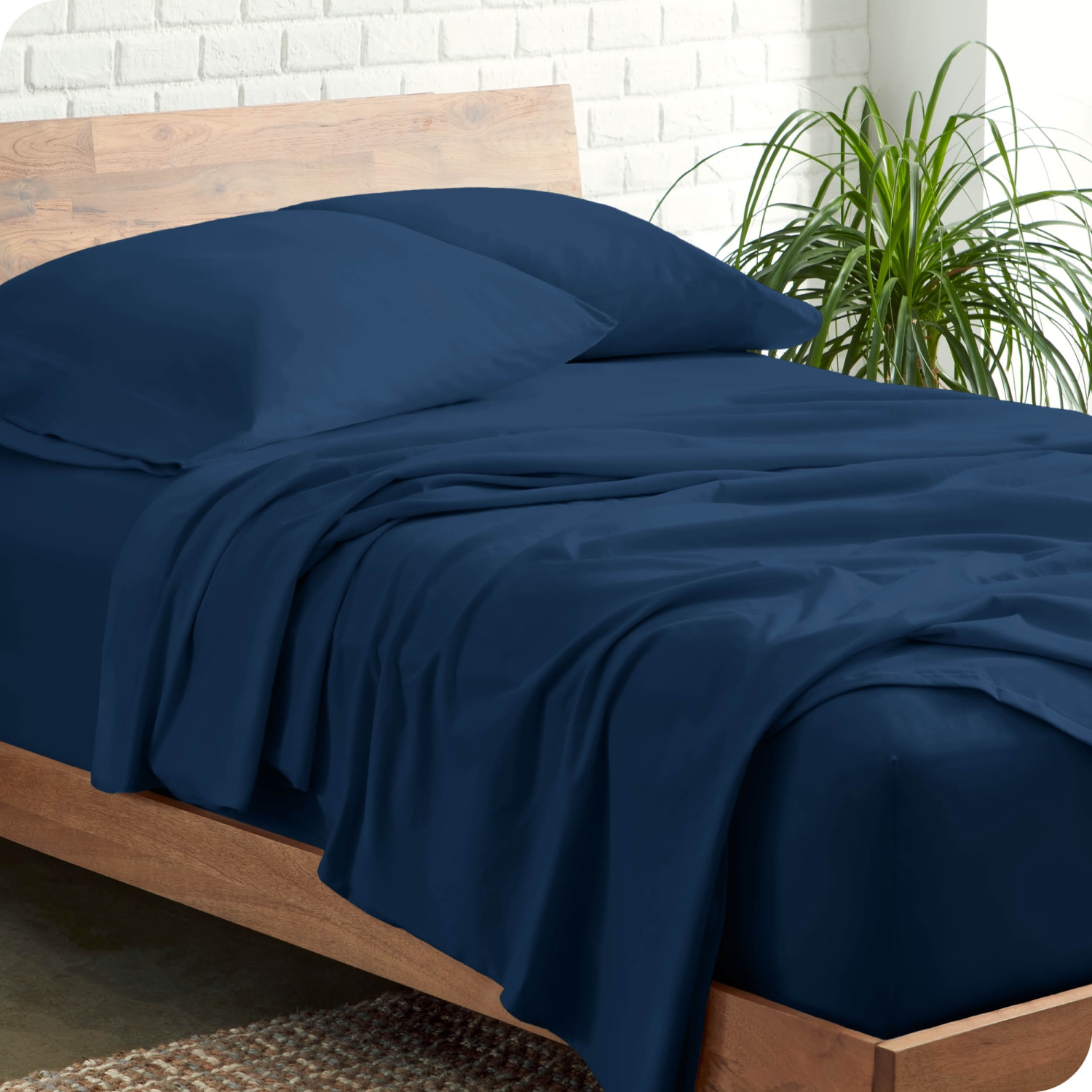 Bare Home 100% Organic Jersey Cotton Sheet Set - Deep Pocket - Lightweight & Breathable - Bedding Sheets & Pillowcases