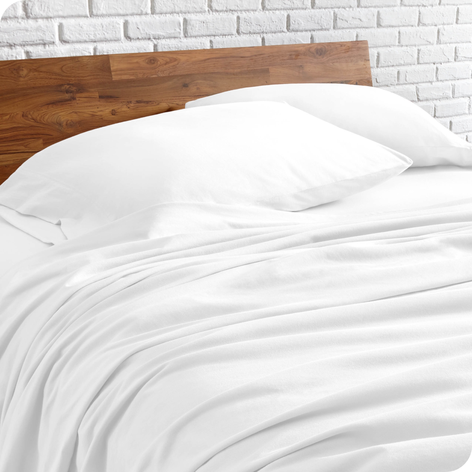 Bare Home 100% Organic Jersey Cotton Sheet Set - Deep Pocket - Lightweight & Breathable - Bedding Sheets & Pillowcases