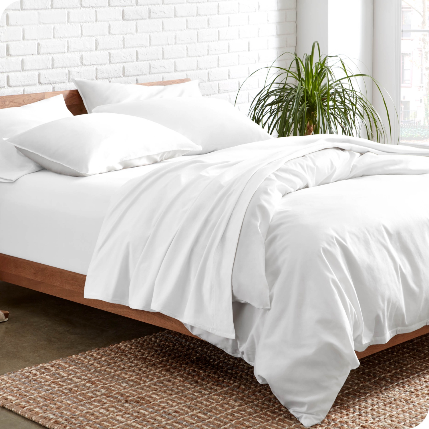 Bare Home 100% Organic Jersey Cotton Sheet Set - Deep Pocket - Lightweight & Breathable - Bedding Sheets & Pillowcases