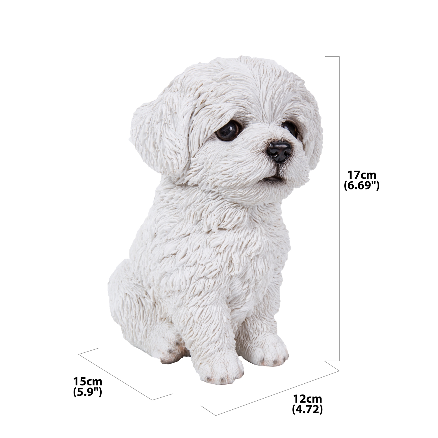 Hi-Line Gift Ltd Maltese Puppy Garden Statue