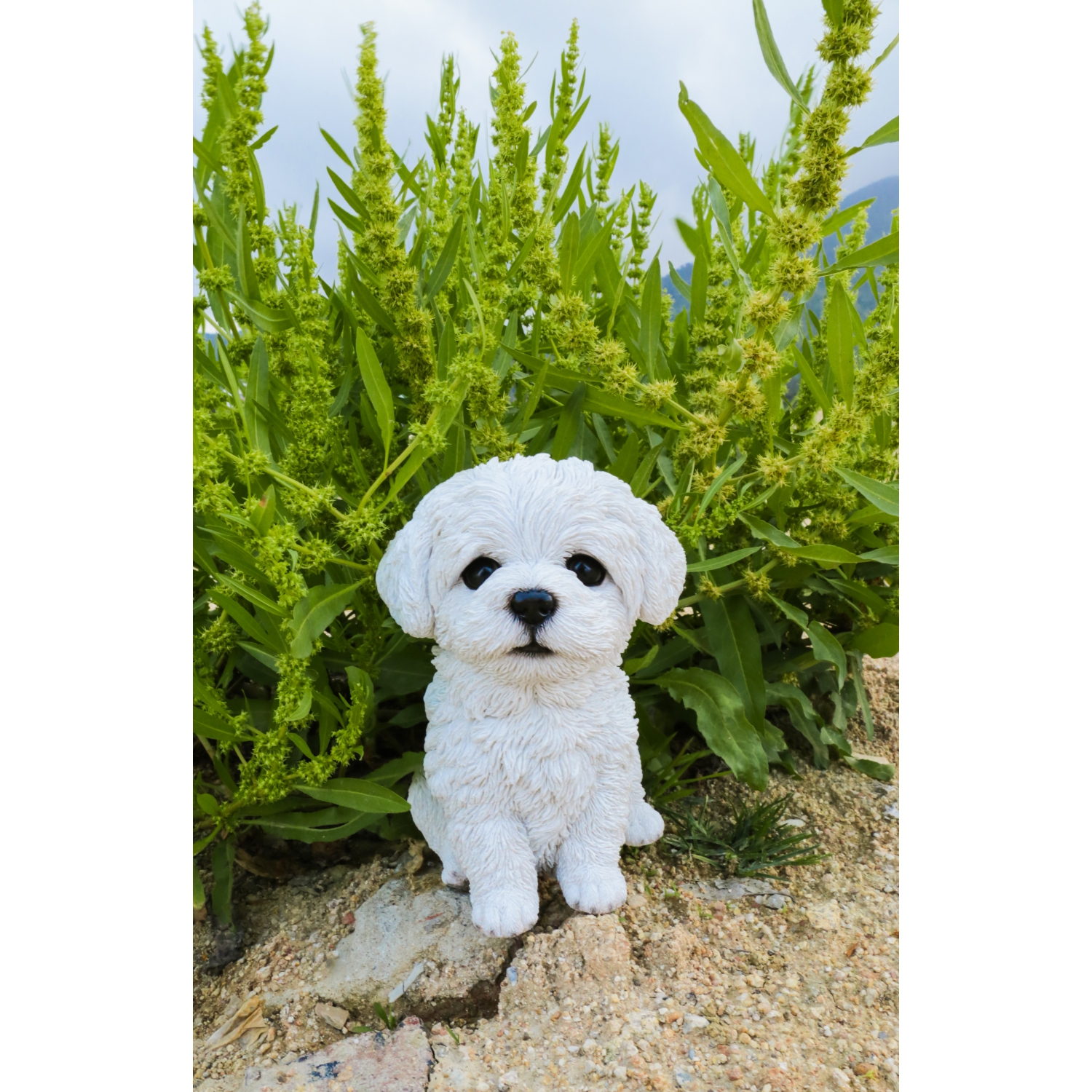 Hi-Line Gift Ltd Maltese Puppy Garden Statue