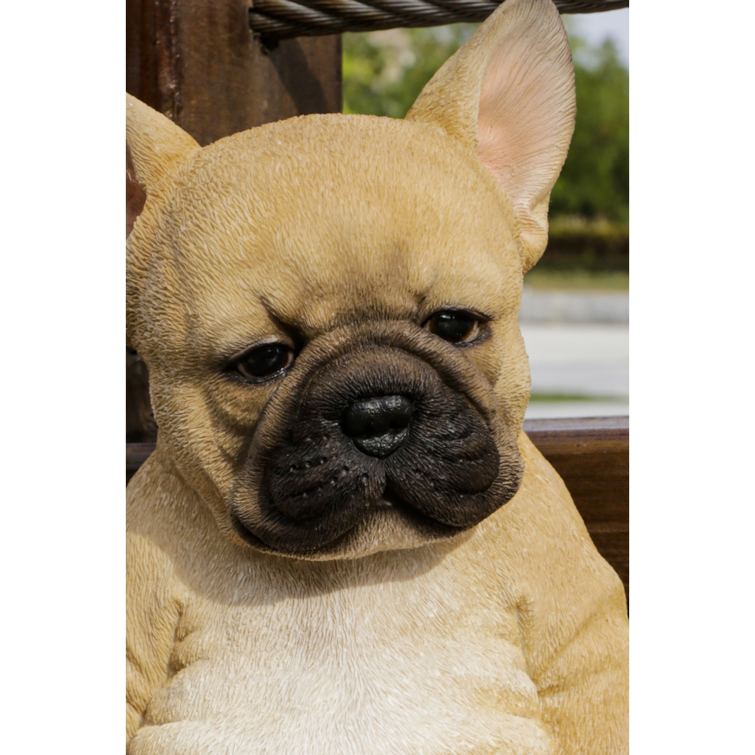 Hi-Line Gift Ltd Sleepy French Bulldog Puppy Garden Statue Sitting