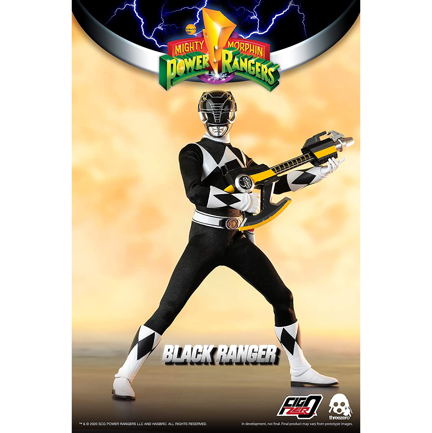 Power Rangers Mighty Morphin 12 Inch Action Figure 1/6 Scale - Black Ranger