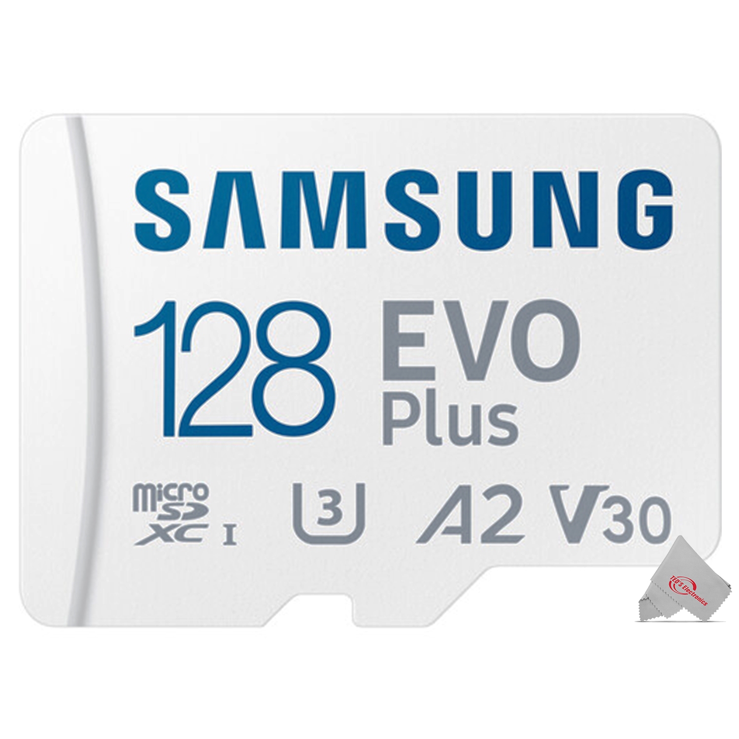 Carte mémoire microSD 128 Go, 130 Mo/s EVO plus de Samsung avec adaptateur