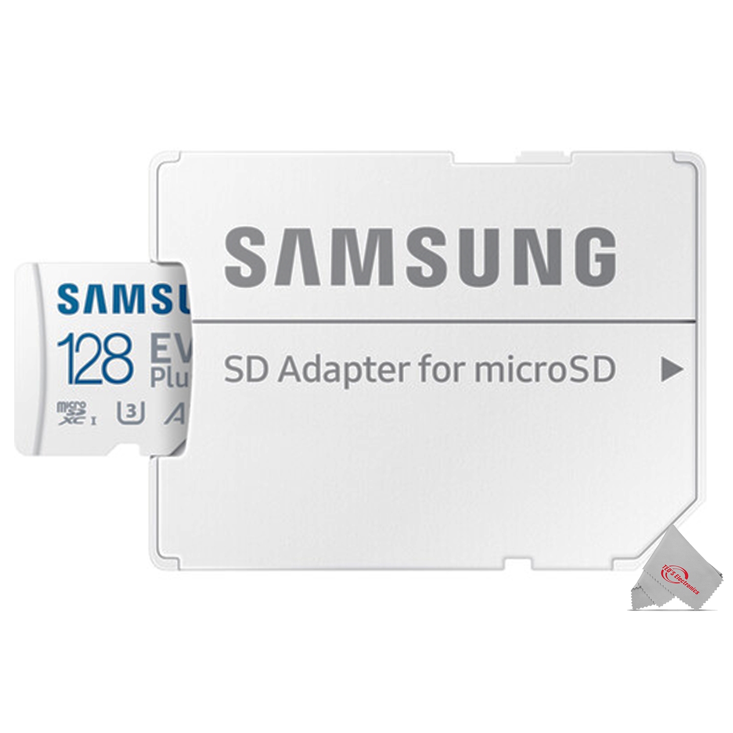 Carte mémoire microSD 128 Go, 130 Mo/s EVO plus de Samsung avec adaptateur