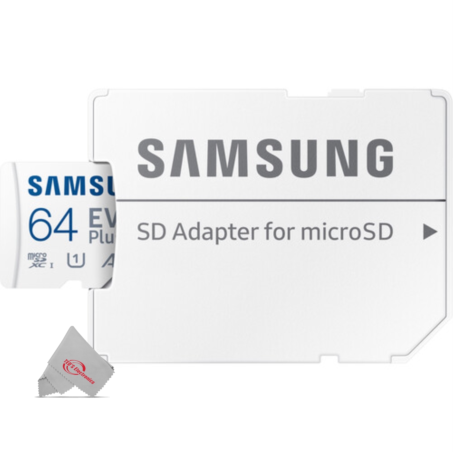 Samsung 64GB EVO Plus UHS-I microSDXC Memory Card with SD Adapter