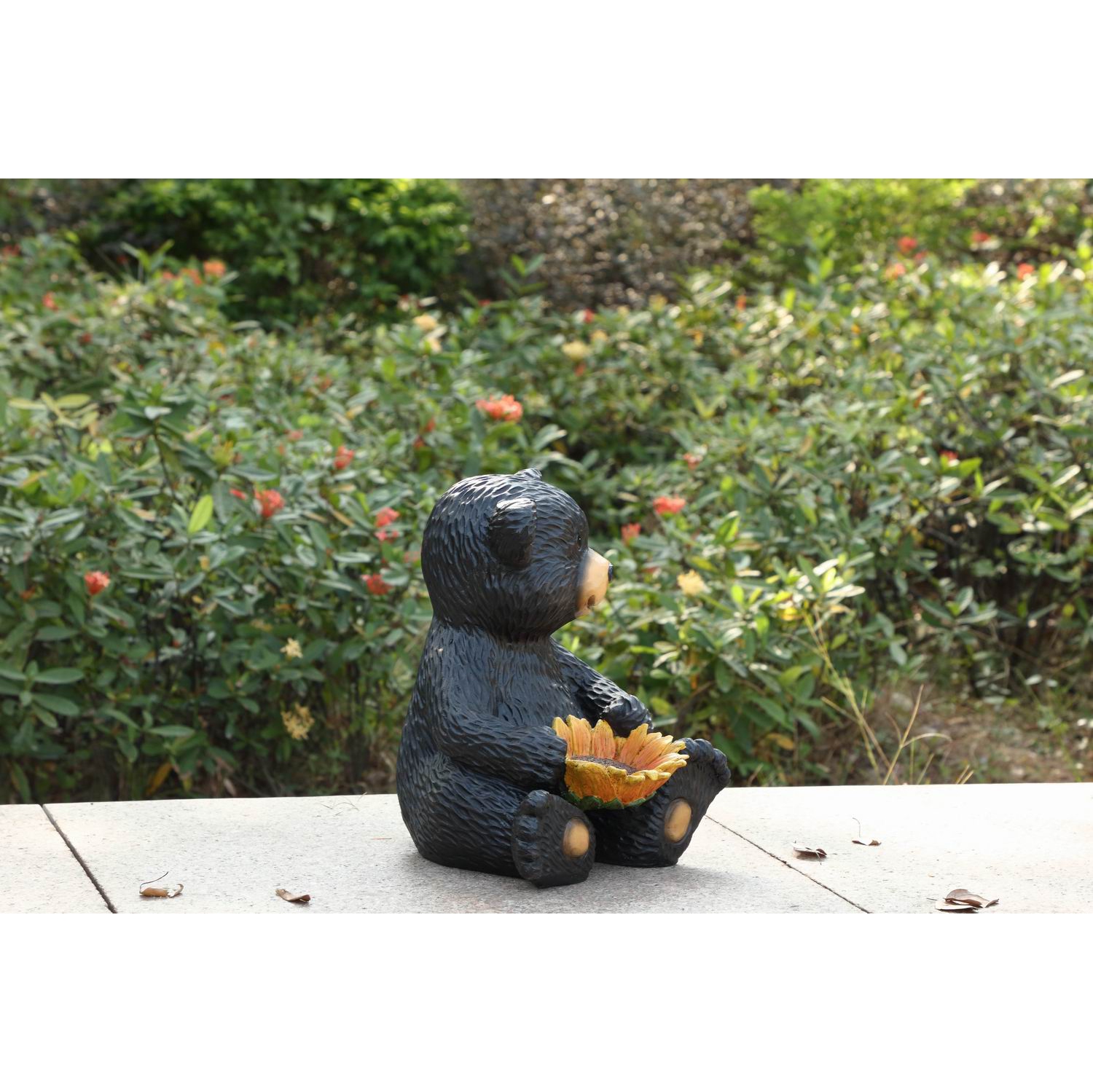 Hi-Line Gift Ltd Bear Cub Holding Sunflower