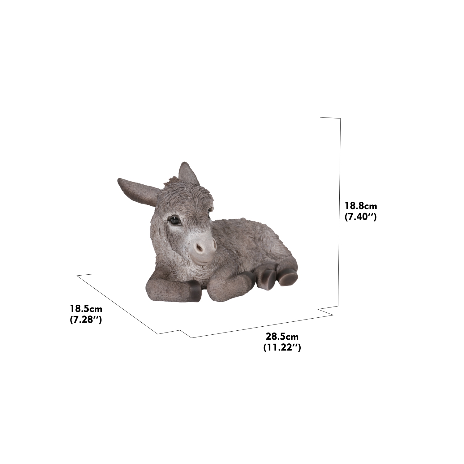 Hi-Line Gift Ltd Medium Donkey Foal Lying Down