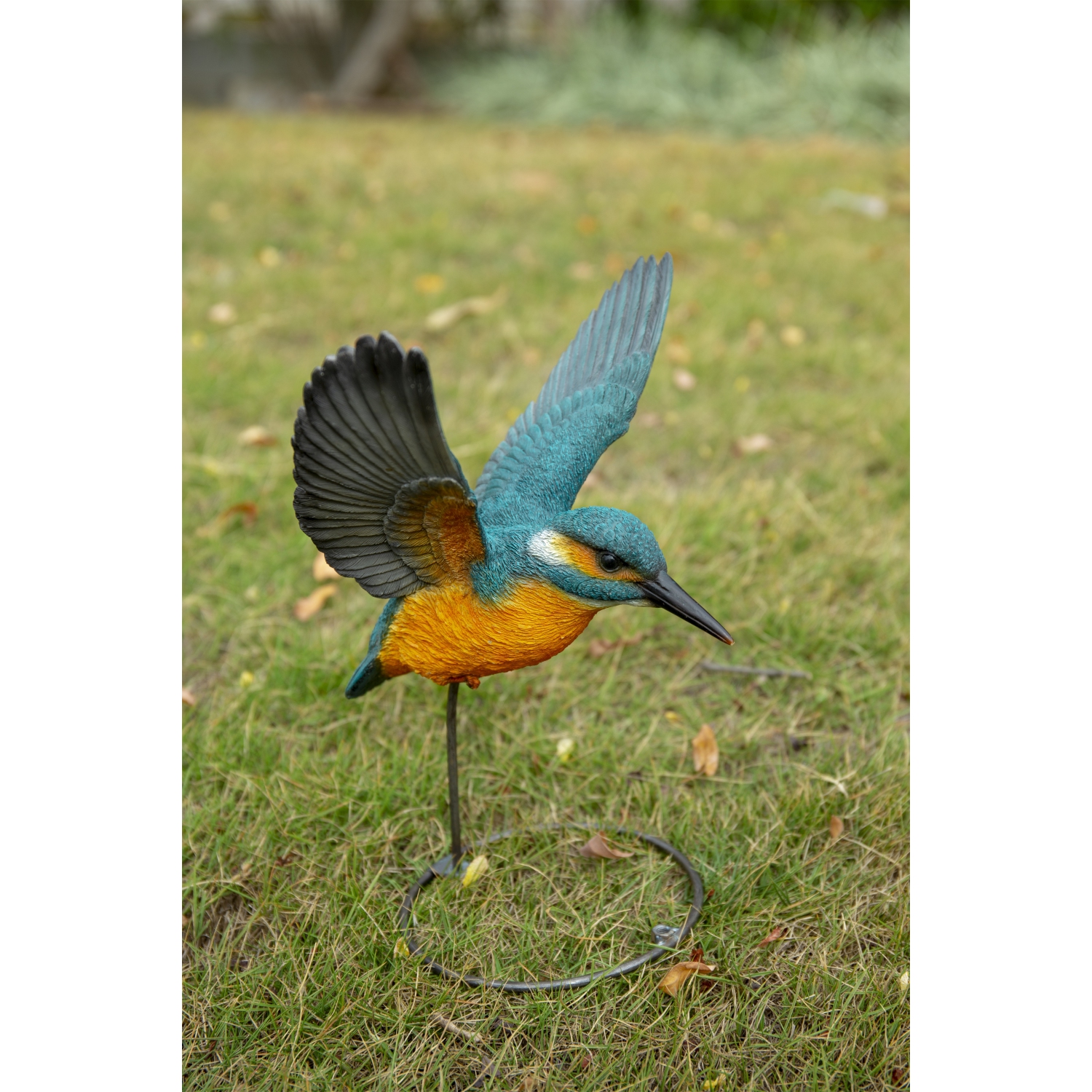 Hi-Line Gift Ltd Flying-Off Kingfisher Garden Statue