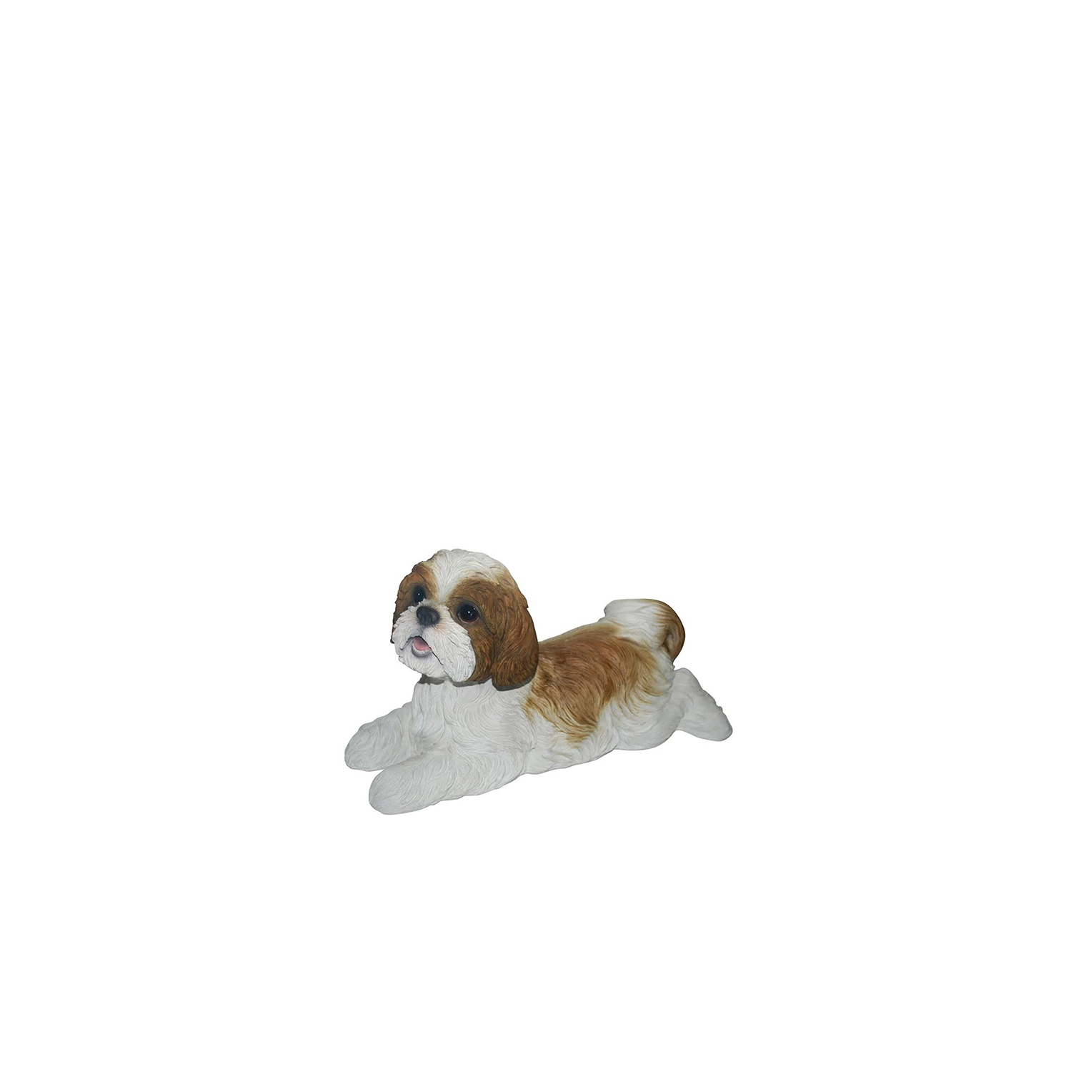 Hi-Line Gift Ltd Shih Tzu Lying Down - Brown/White