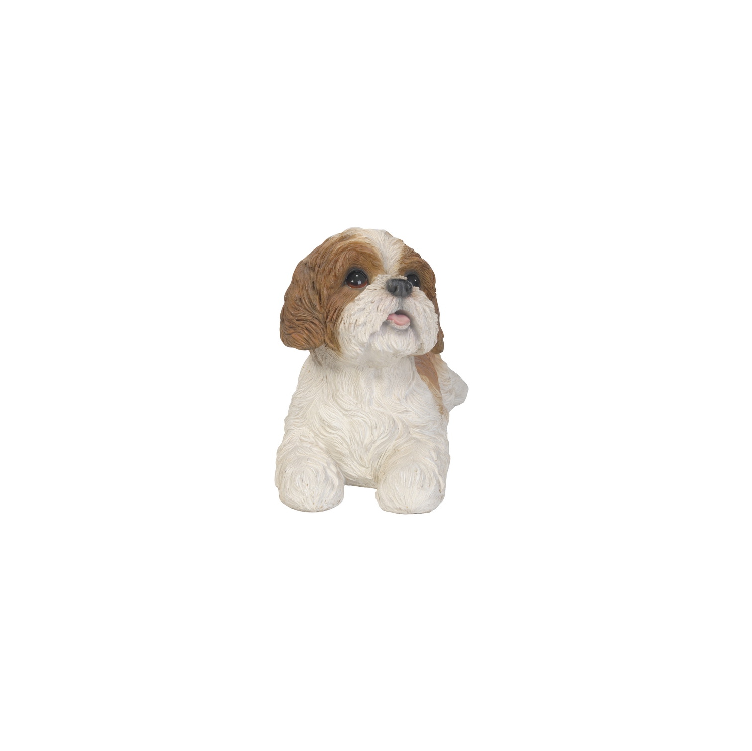 Hi-Line Gift Ltd Shih Tzu Lying Down - Brown/White