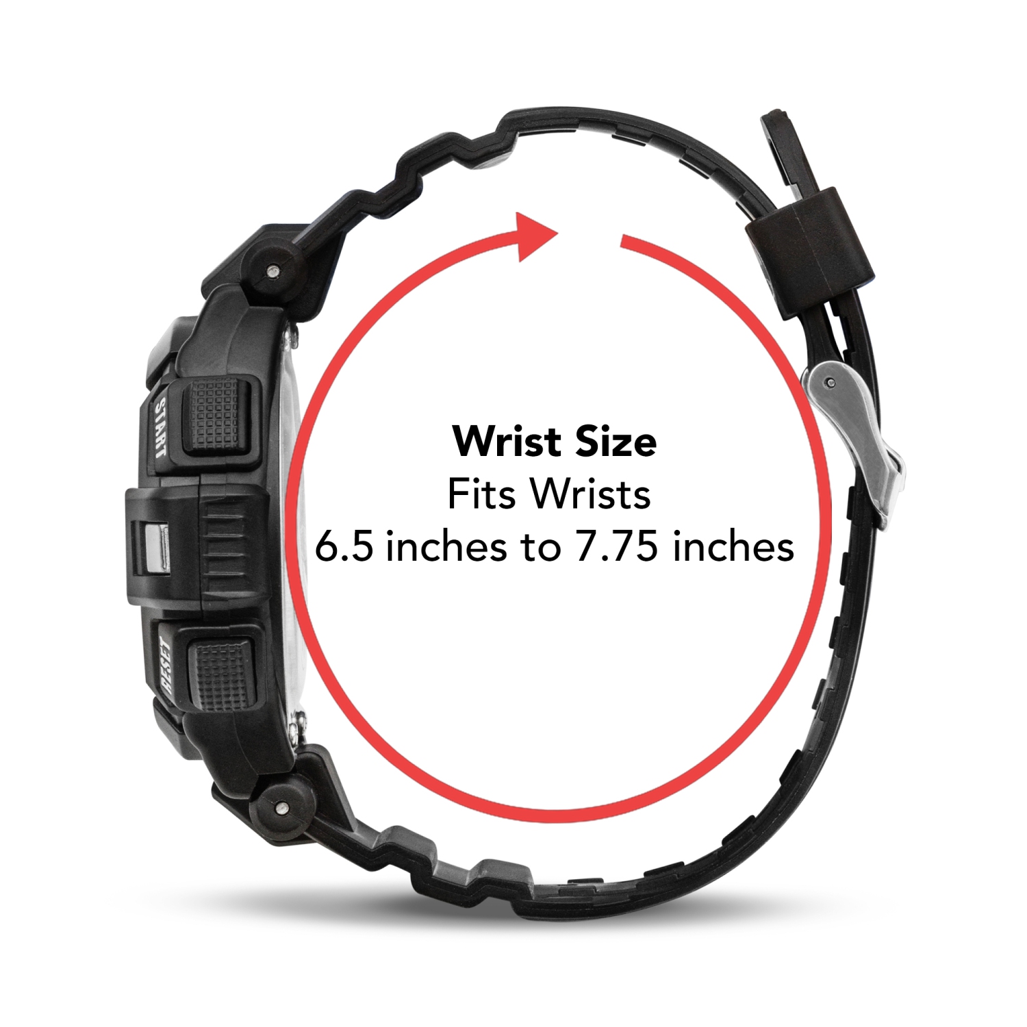 Mens Digital Sports Watch, 46mm Large Face Digital Chronograph, Resin Strap, Military Time 12H/24H, Light Up, Alarm, Stopwatch, Water Resistant