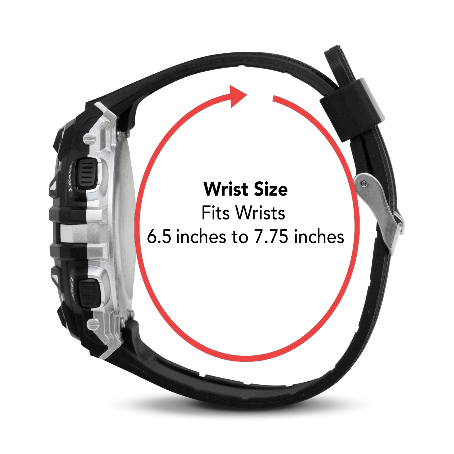 Mens Digital Sports Watch, 46mm Large Face Digital Chronograph, Resin Strap, Military Time 12H/24H, Light Up, Alarm, Stopwatch, Water Resistant