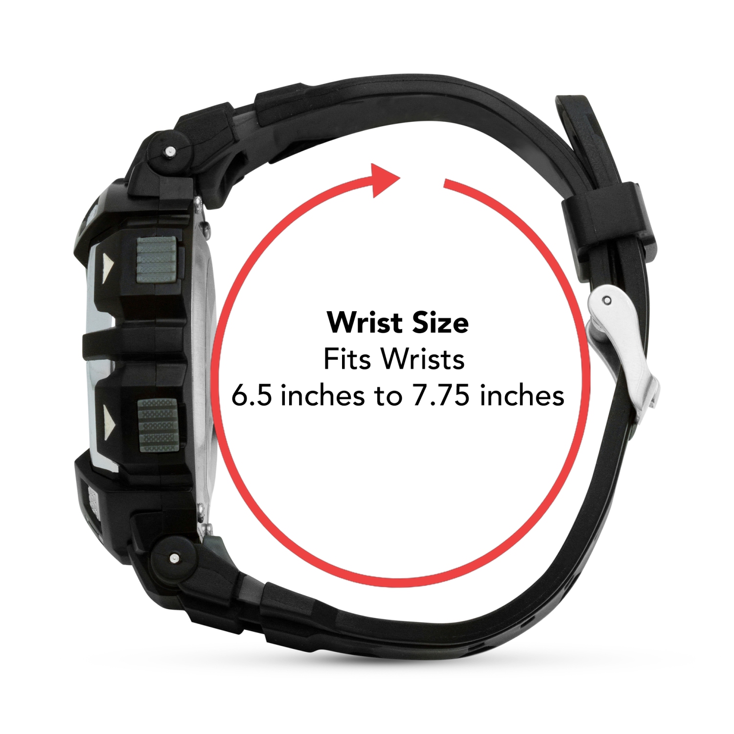 Mens Digital Sports Watch, 45mm Large Face Digital Chronograph, Resin Strap, Military Time 12H/24H, Light Up, Alarm, Stopwatch, Water Resistant