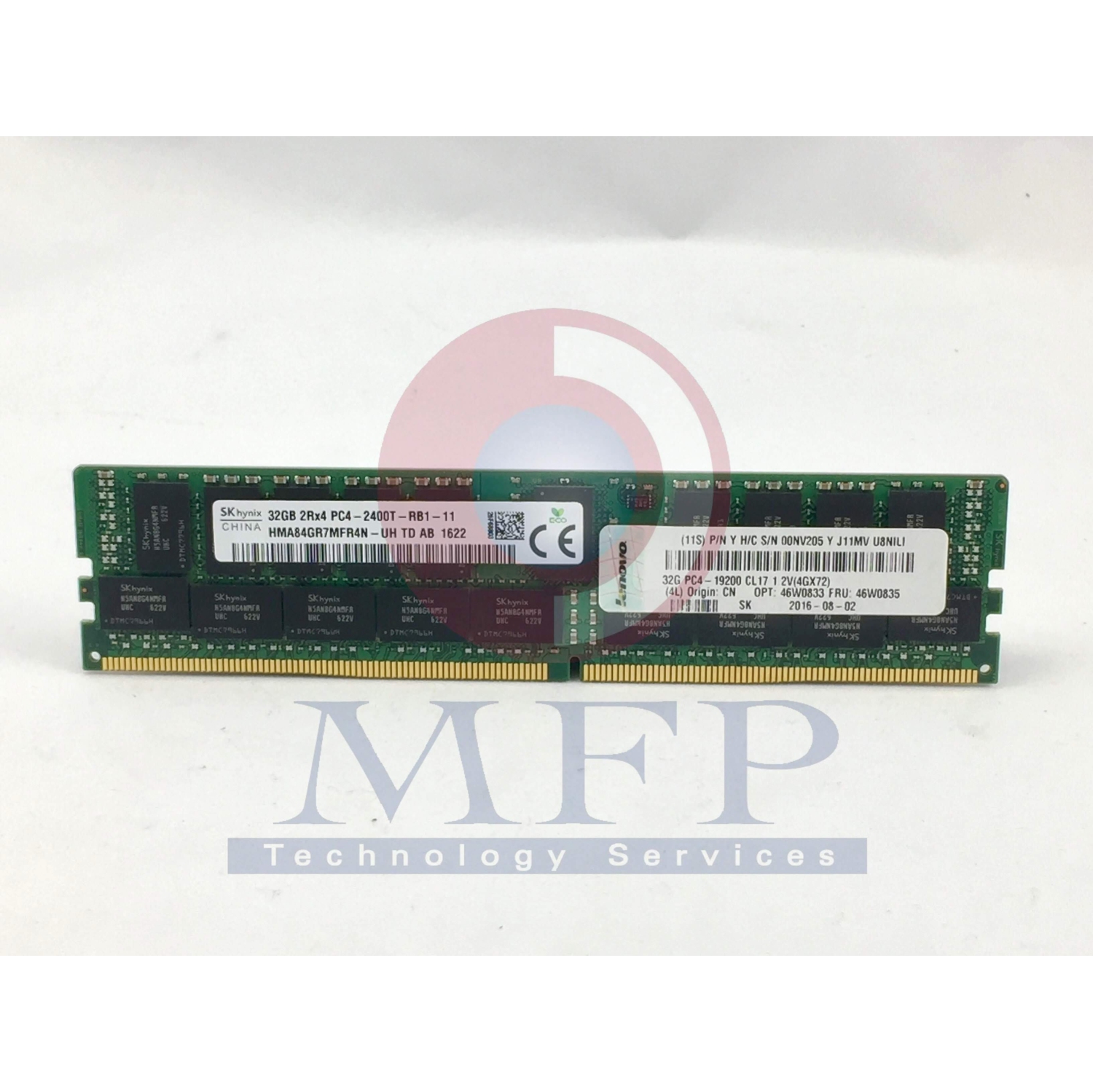 LENOVO GENUINE ORIGINAL 32GB TruDDR4 Memory PC4-19200 CL17 2400MHz LP RDIMM OPTION 46W0833 FRU 46W0835