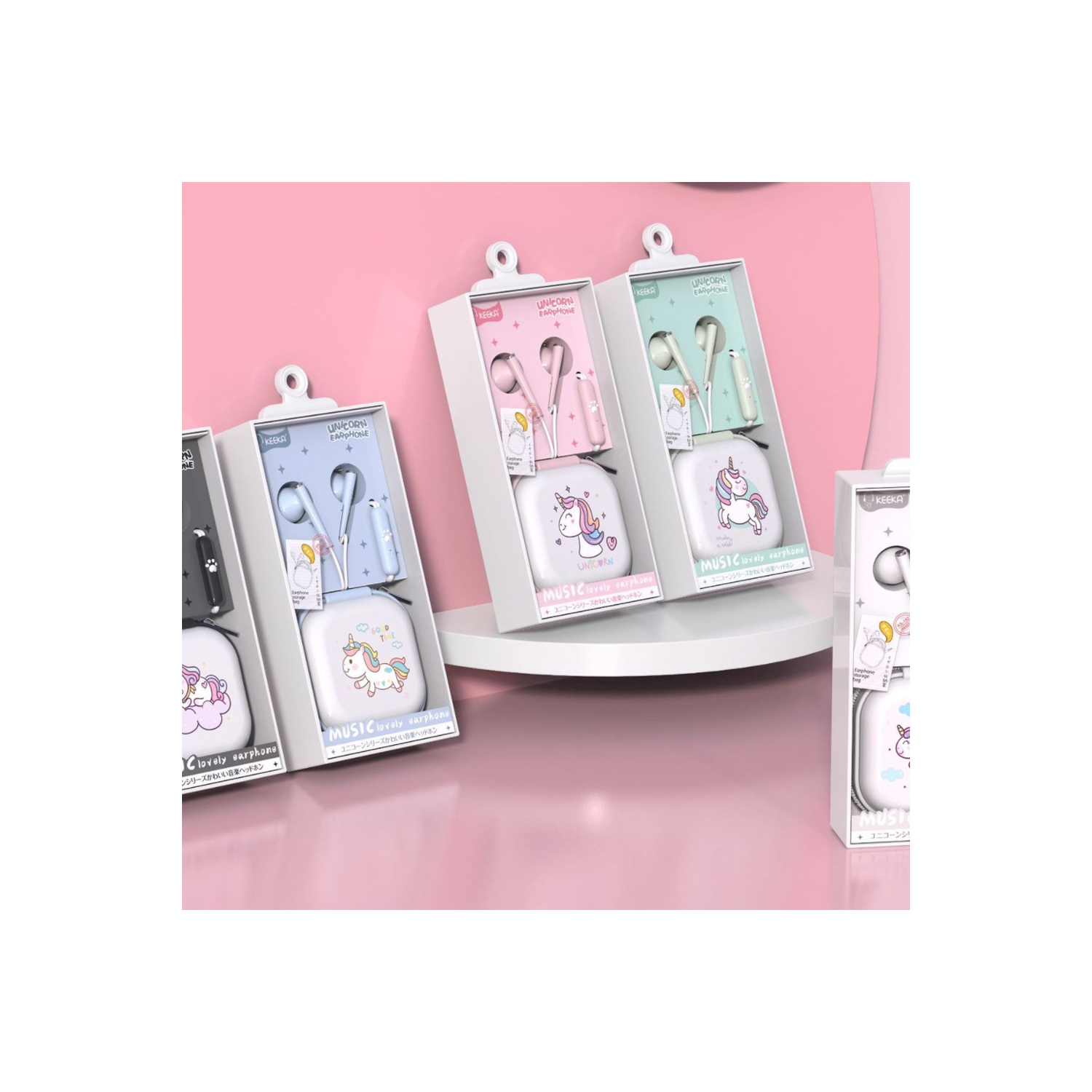 Écouteurs Écouteurs Casque Design Licorne mignon avec audio stéréo 3,5 mm - axGear