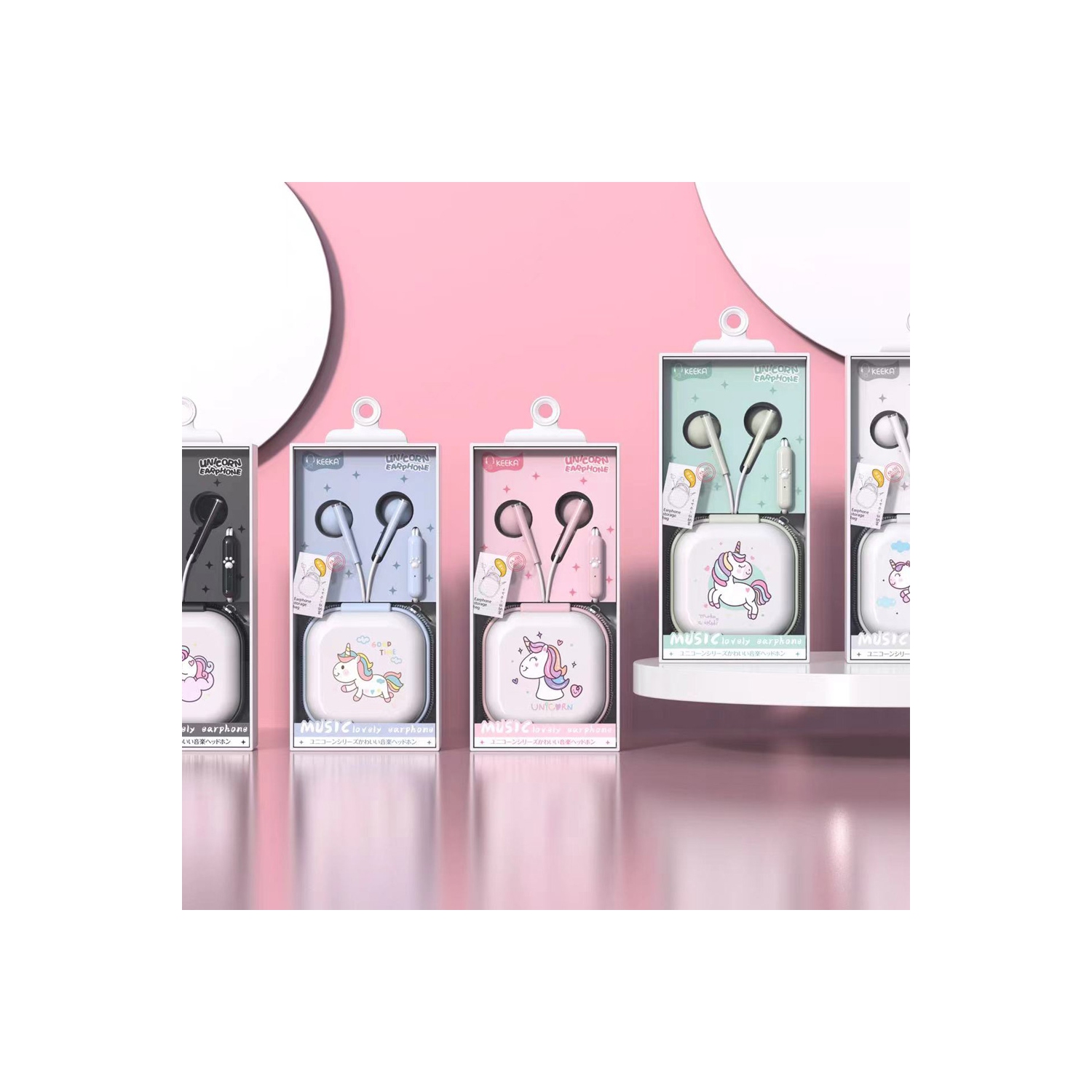 Écouteurs Écouteurs Casque Design Licorne mignon avec audio stéréo 3,5 mm - axGear