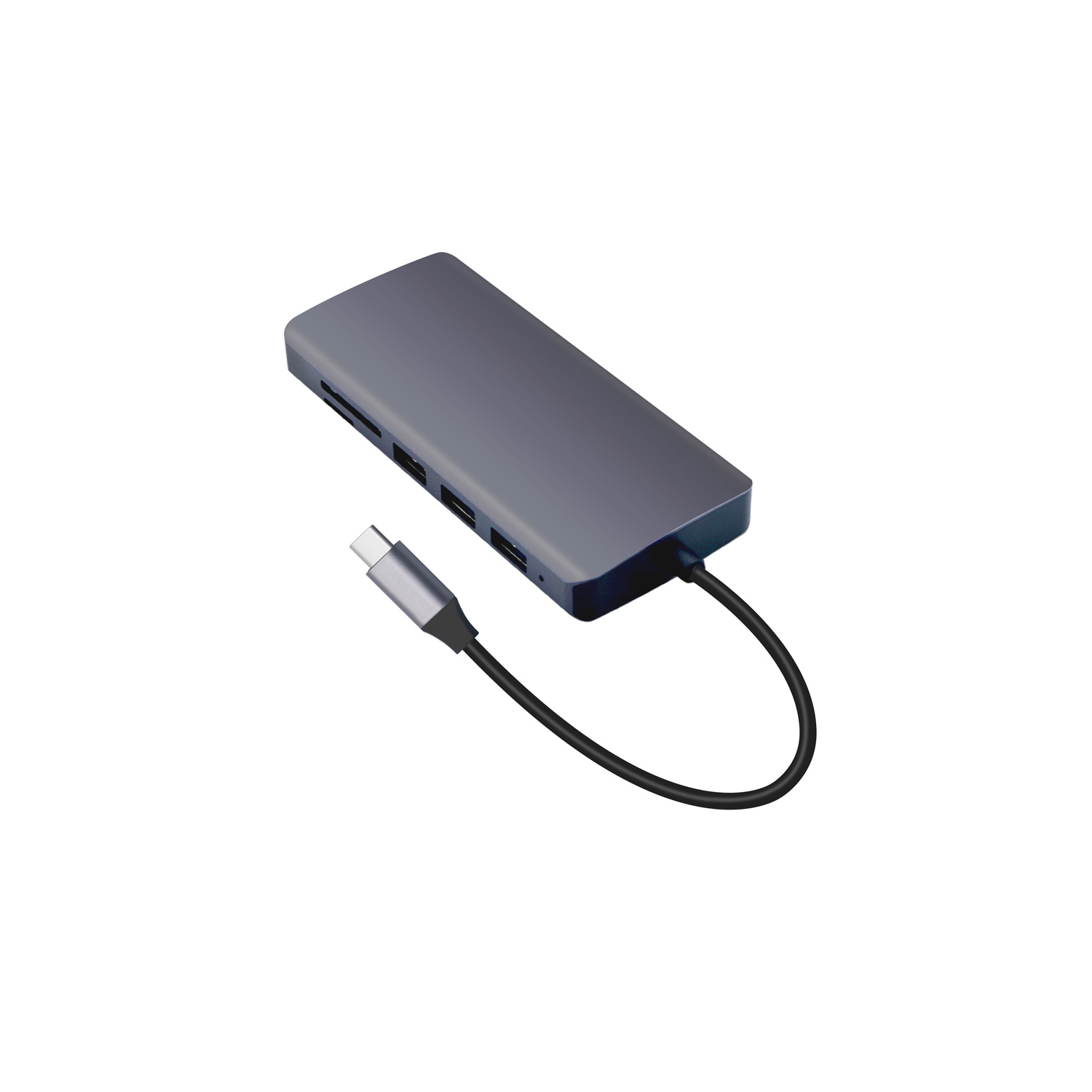 USB C Hub 8-in-1 VGA Gigabite RJ45 SD/TF USB HUB AUDIO HDMI PD Multiport - axGear