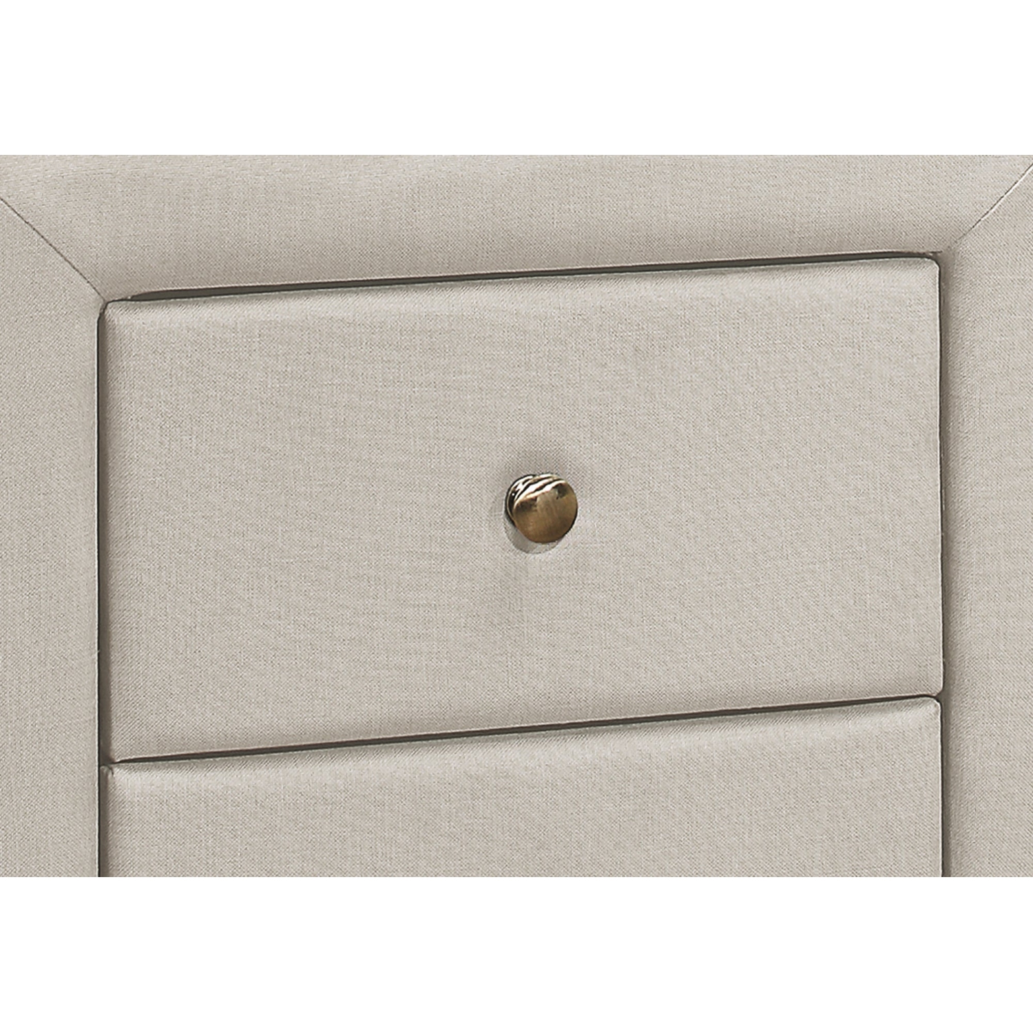 Monarch Specialties I 5605 Bedroom Accent 21"H Beige Linen Night Stand