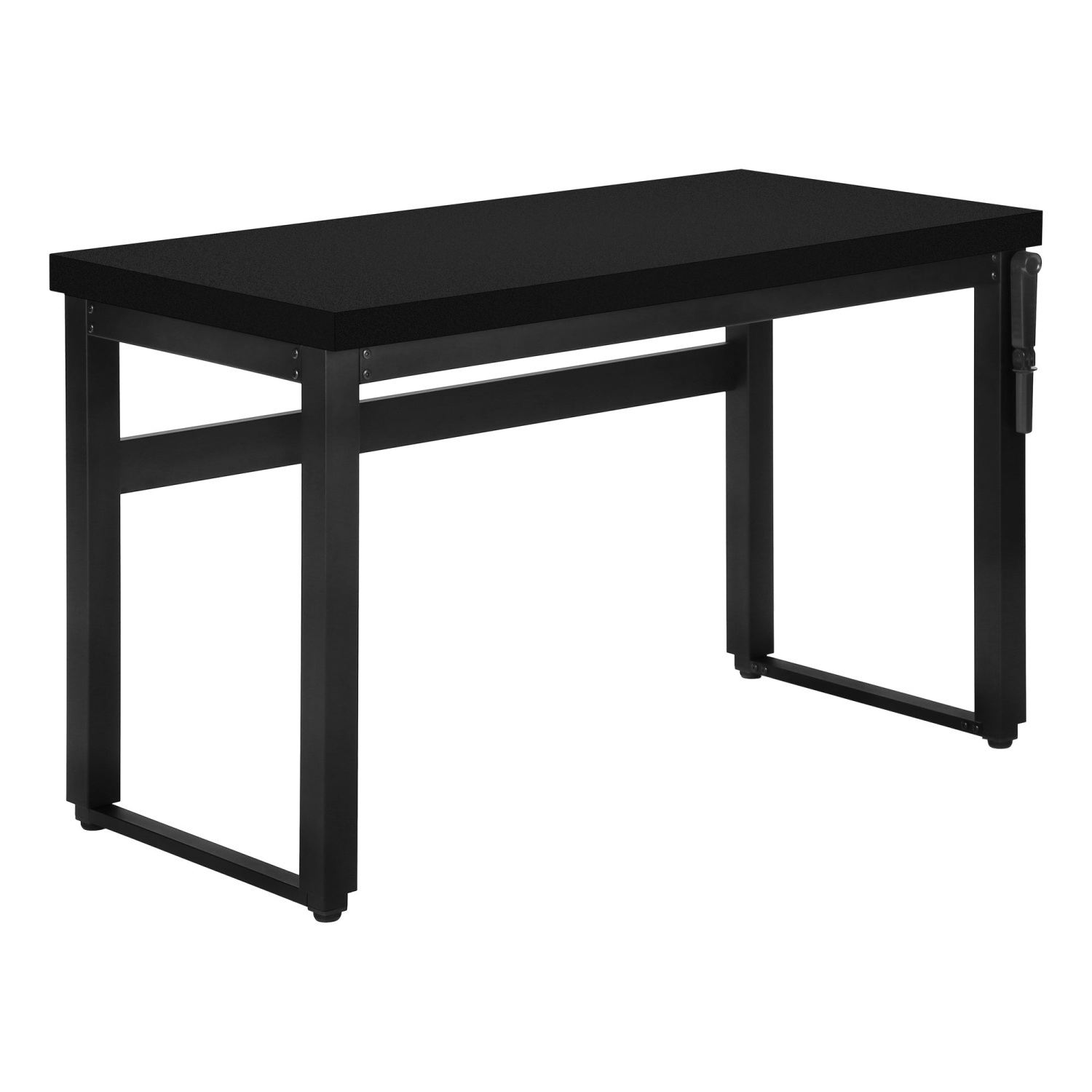 Monarch Specialties I 7682 Computer Desk 48"L Black Adjustable Height Black Metal