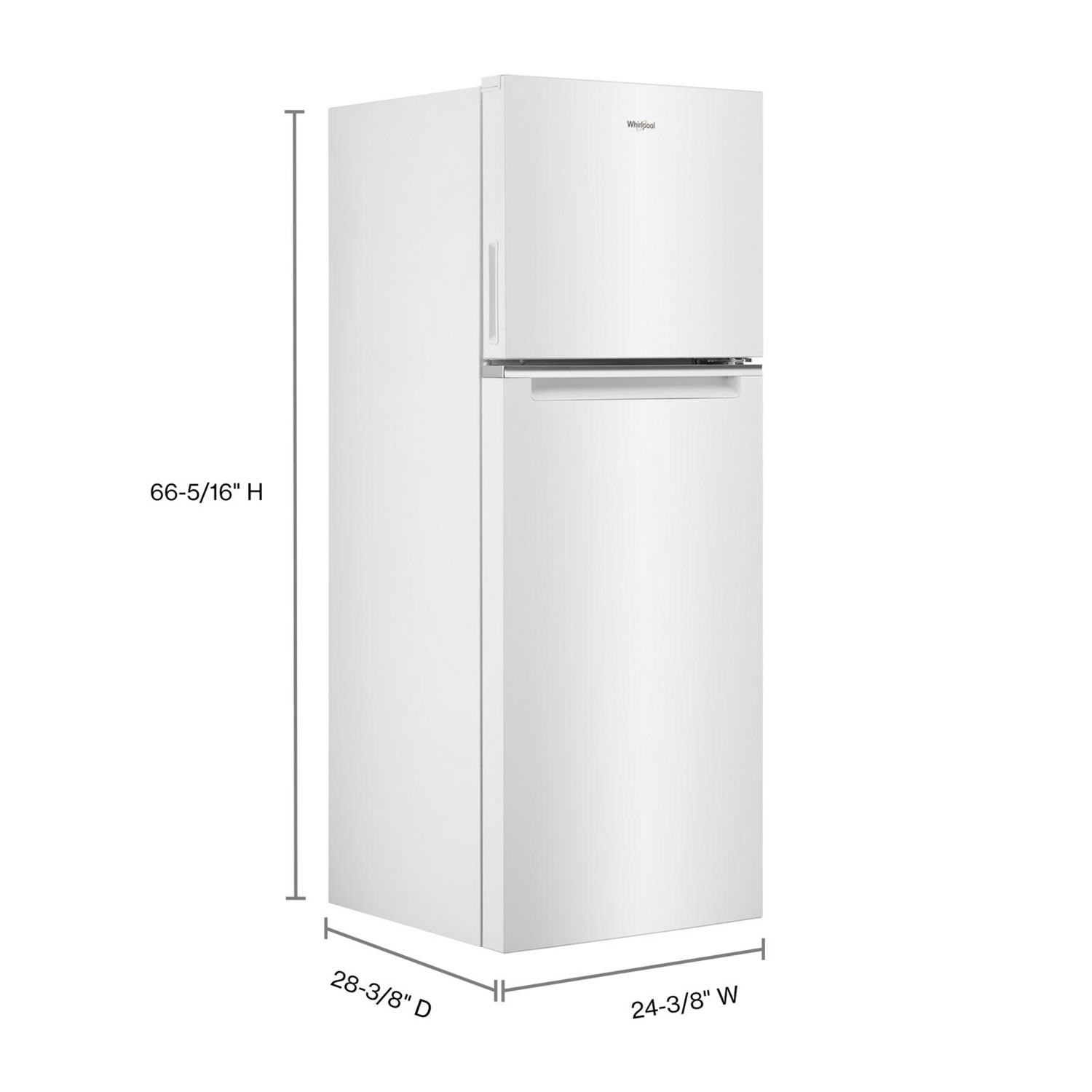 Whirlpool 25" 12.9 Cu. Ft. Top Freezer Refrigerator - White