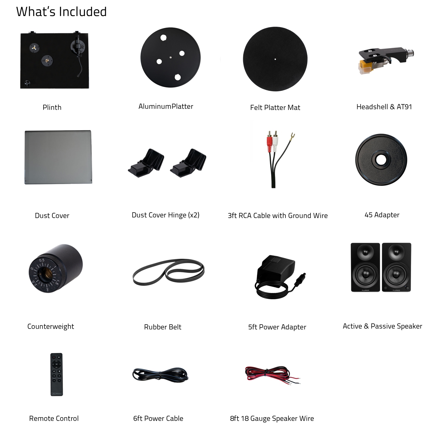 Fluance RT80 Classic High Fidelity Vinyl Turntable and Ai61 Powered 6.5" Stereo Bookshelf Speakers