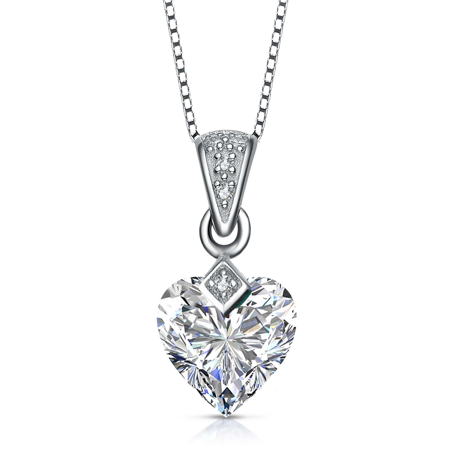 ☆ENGBROX☆ silver925 saturn heart cubic necklace EBNL24069W saturn heart cubic necklace - ENGBROX | 60% - Asian Fashion
