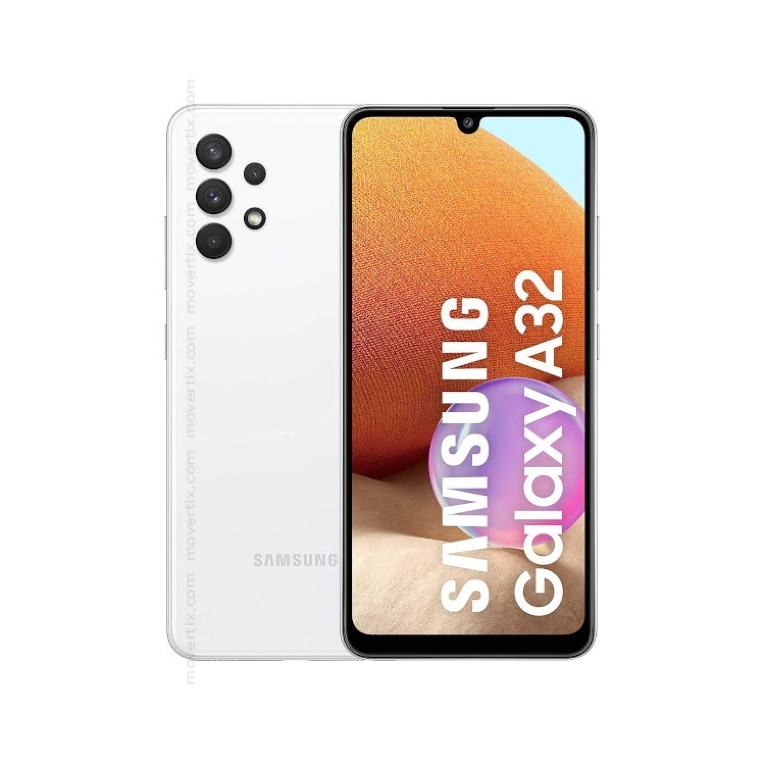 Samsung - Galaxy A32 - 4G - A325M/DS - Dual SIM - 6.4'' Super AMOLED - 128GB/4GB - Factory Unlocked - Smartphone - Brand New - Awesome White