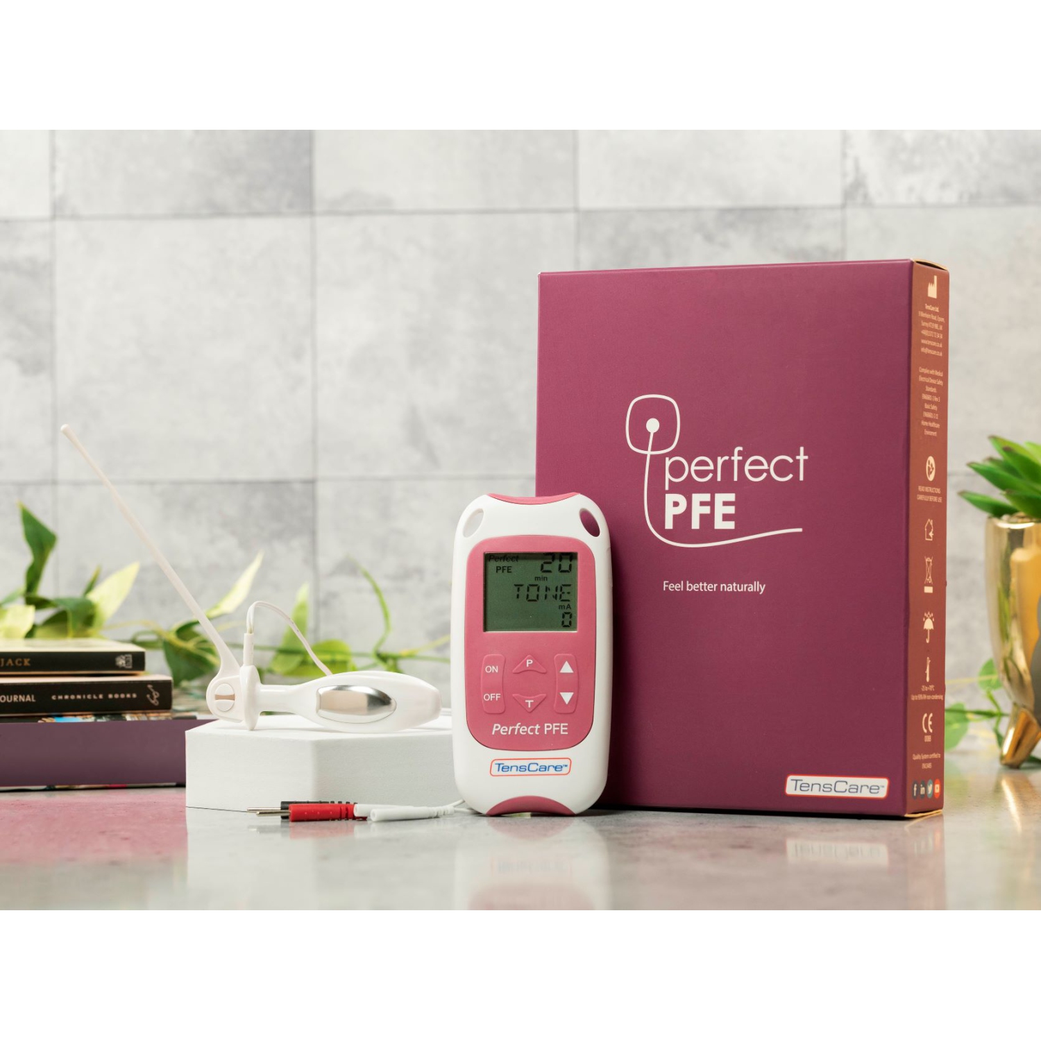 TensCare Perfect PFE Pelvic Floor Exerciser EMS TENS Machine for Incontinence & Bladder Weakness and FREE 50 ml GoGel