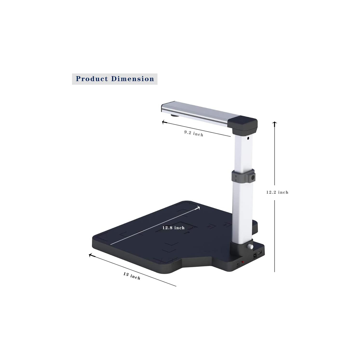 High Speed A3 Document Camera Photo Scanner Book Scanner with 8 Mega-pixel , LED Light for Teachers, Online Teaching, Computer(Only Work with Windows)