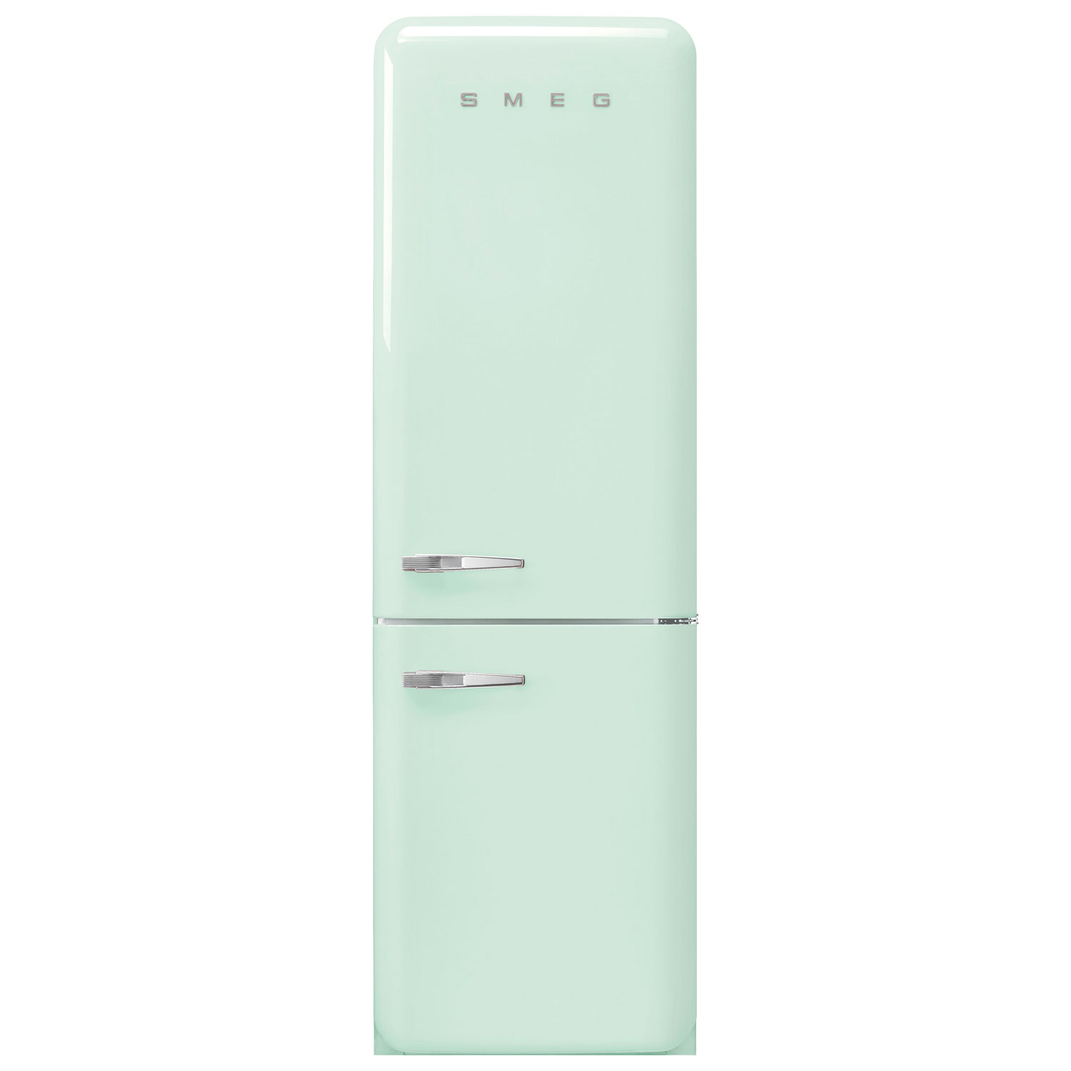 Réfrigérateur à congélateur inférieur de 12,9 pi³ et 24 po avec éclairage DEL Années 50 de Smeg - Vert pastel