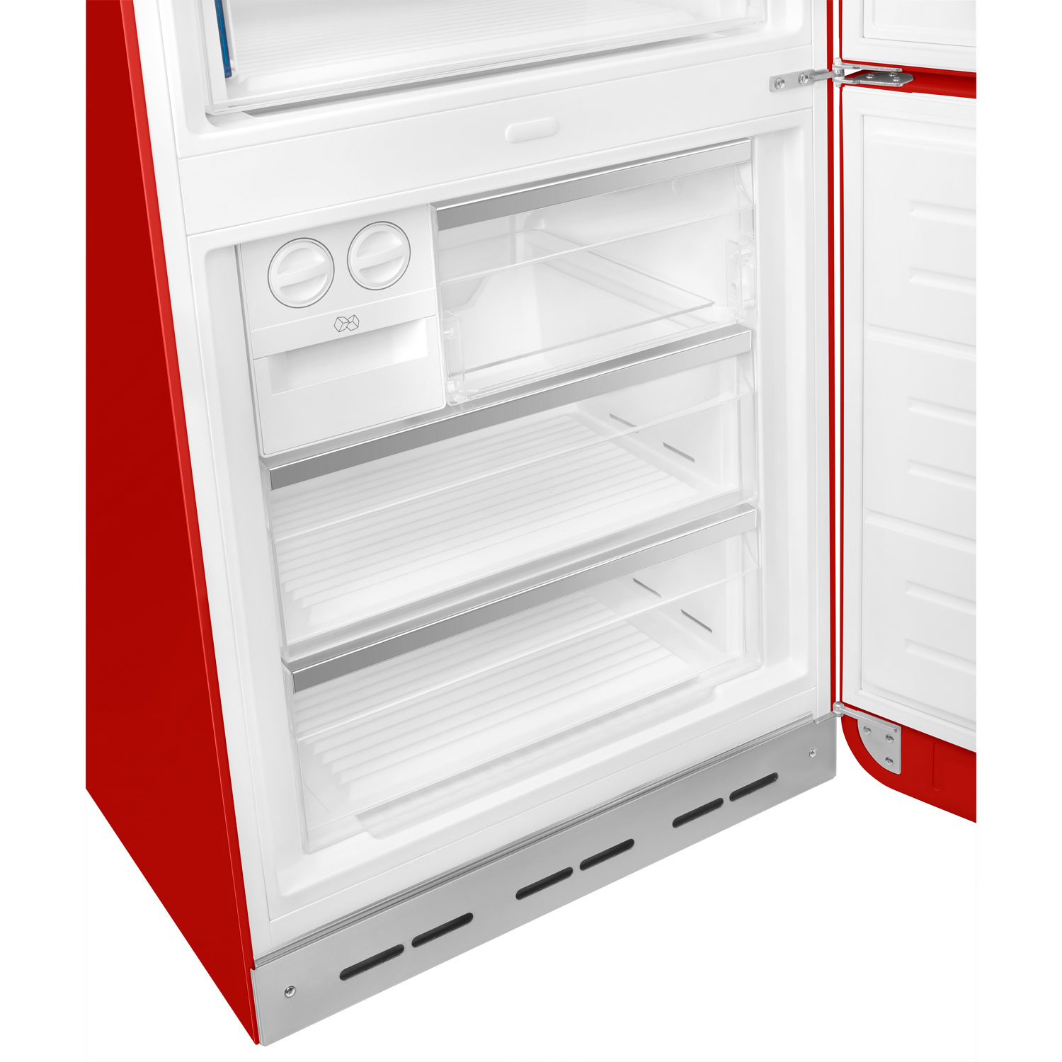 Smeg 50's Style 28" 18 Cu. Ft. Bottom Freezer Refrigerator with Ice Dispenser - Red