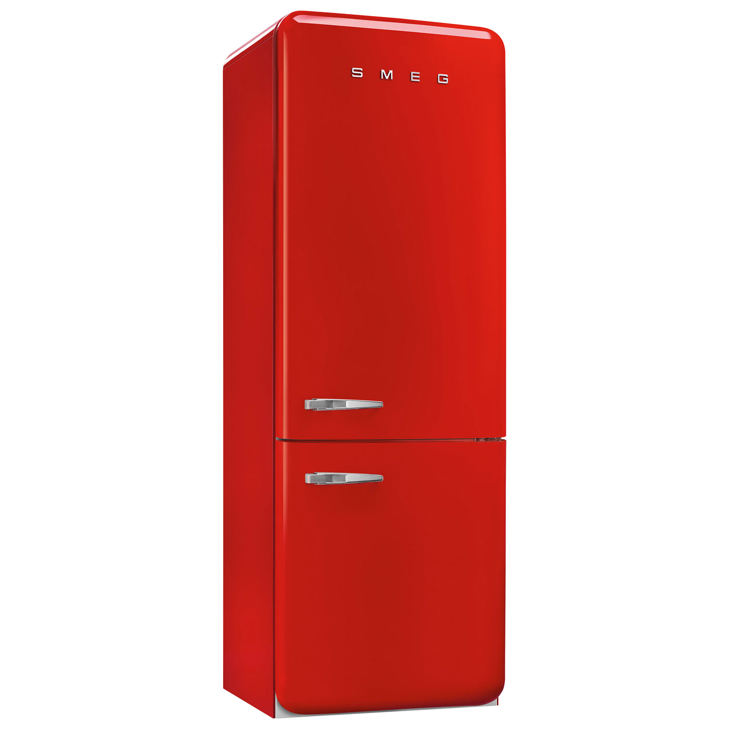 Smeg 50's Style 28" 18 Cu. Ft. Bottom Freezer Refrigerator with Ice Dispenser - Red