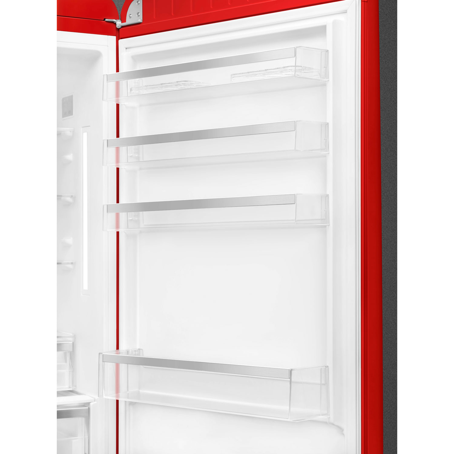Smeg 50's Style 28" 18 Cu. Ft. Bottom Freezer Refrigerator with Ice Dispenser - Red