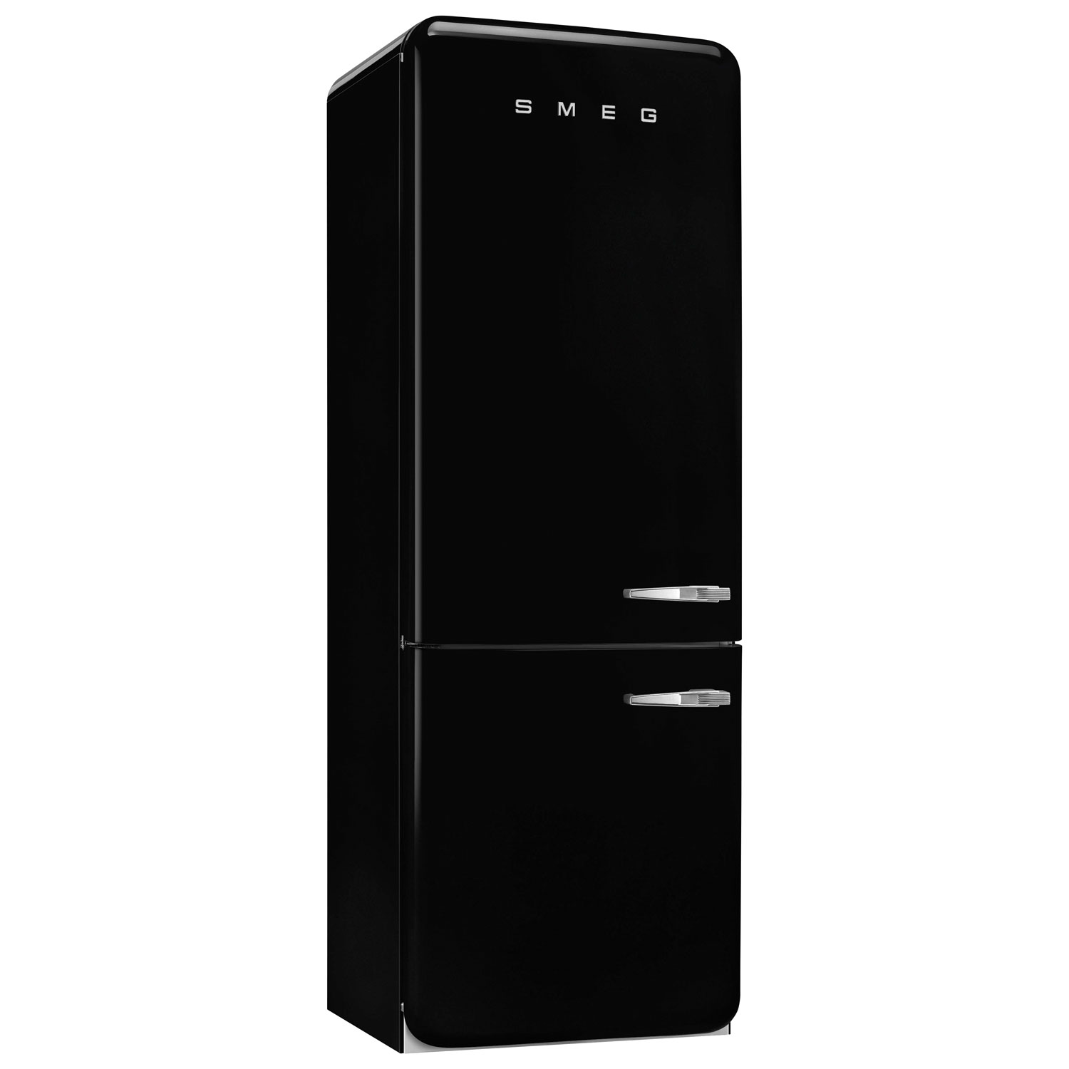 Smeg 50's Style 28" 18 Cu. Ft. Bottom Freezer Refrigerator with Ice Dispenser - Black