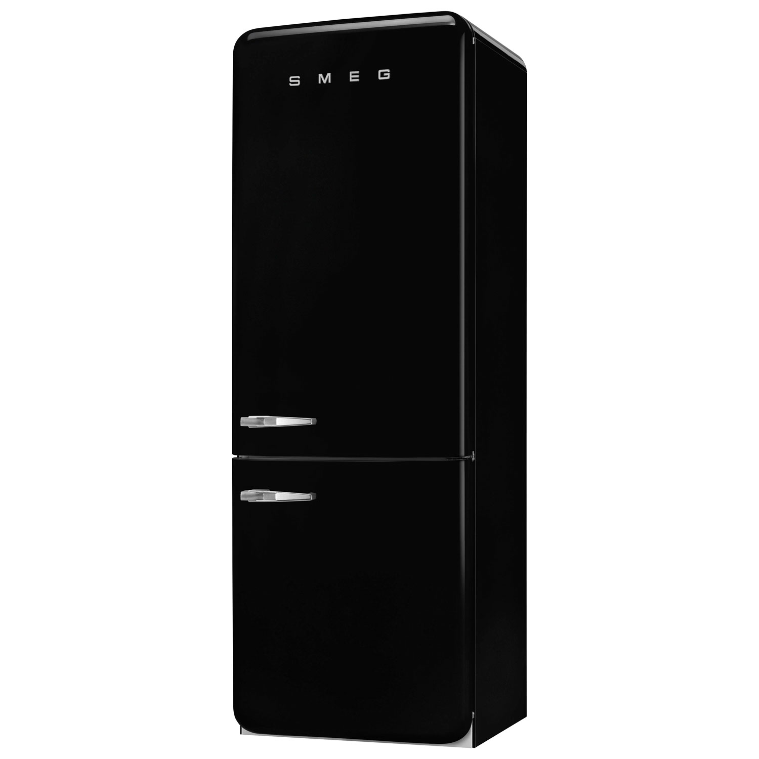 Smeg 50's Style 28" 18 Cu. Ft. Bottom Freezer Refrigerator with Ice Dispenser - Black