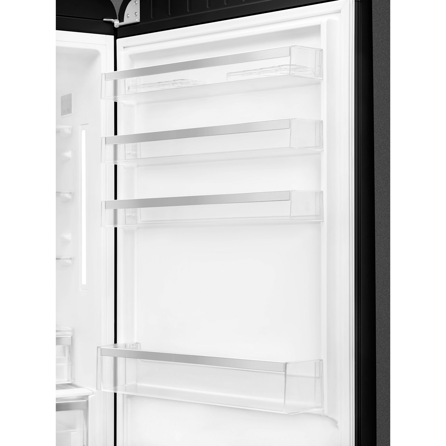 Smeg 50's Style 28" 18 Cu. Ft. Bottom Freezer Refrigerator with Ice Dispenser - Black
