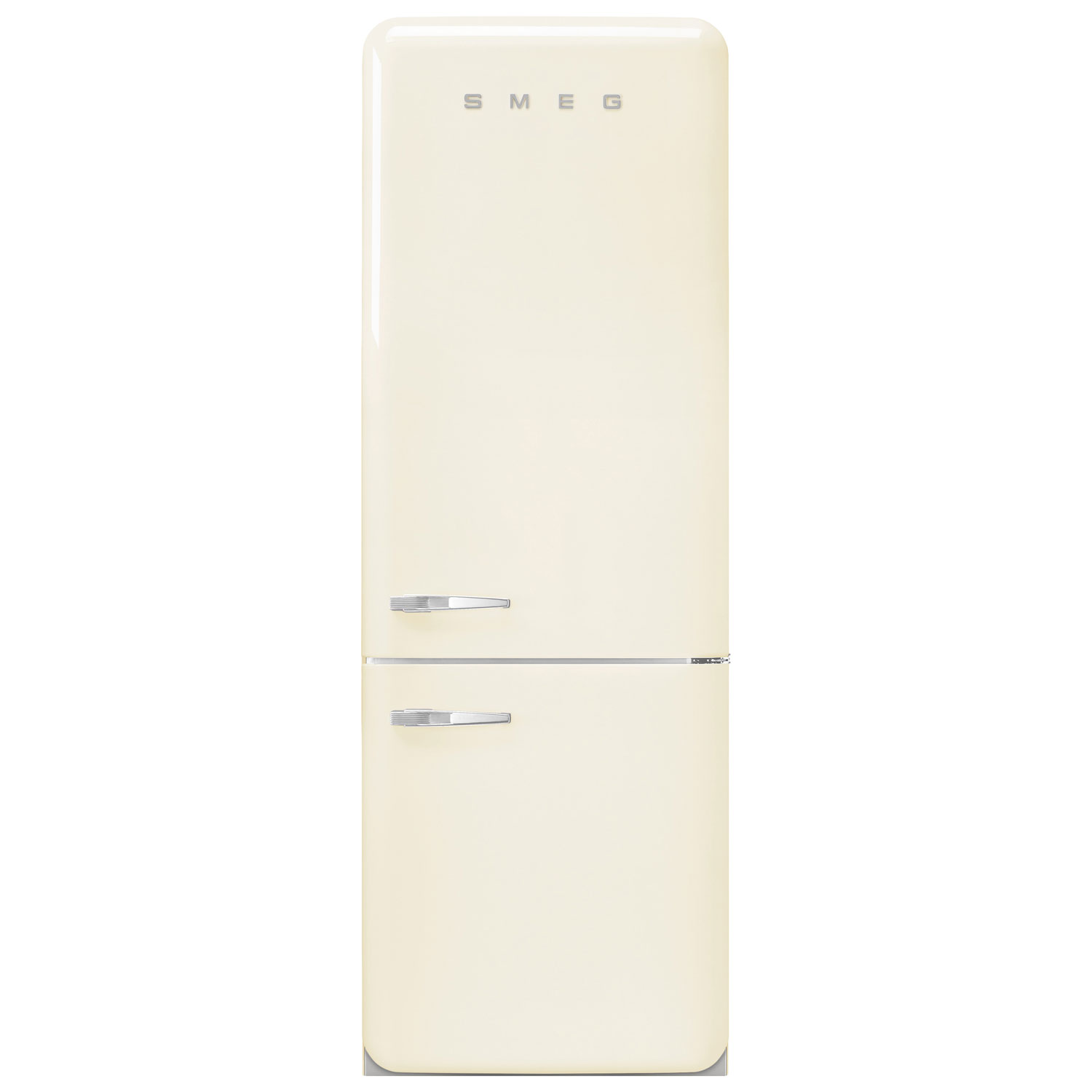 Smeg 50's Style 28" 18 Cu. Ft. Bottom Freezer Refrigerator with Ice Dispenser - Cream